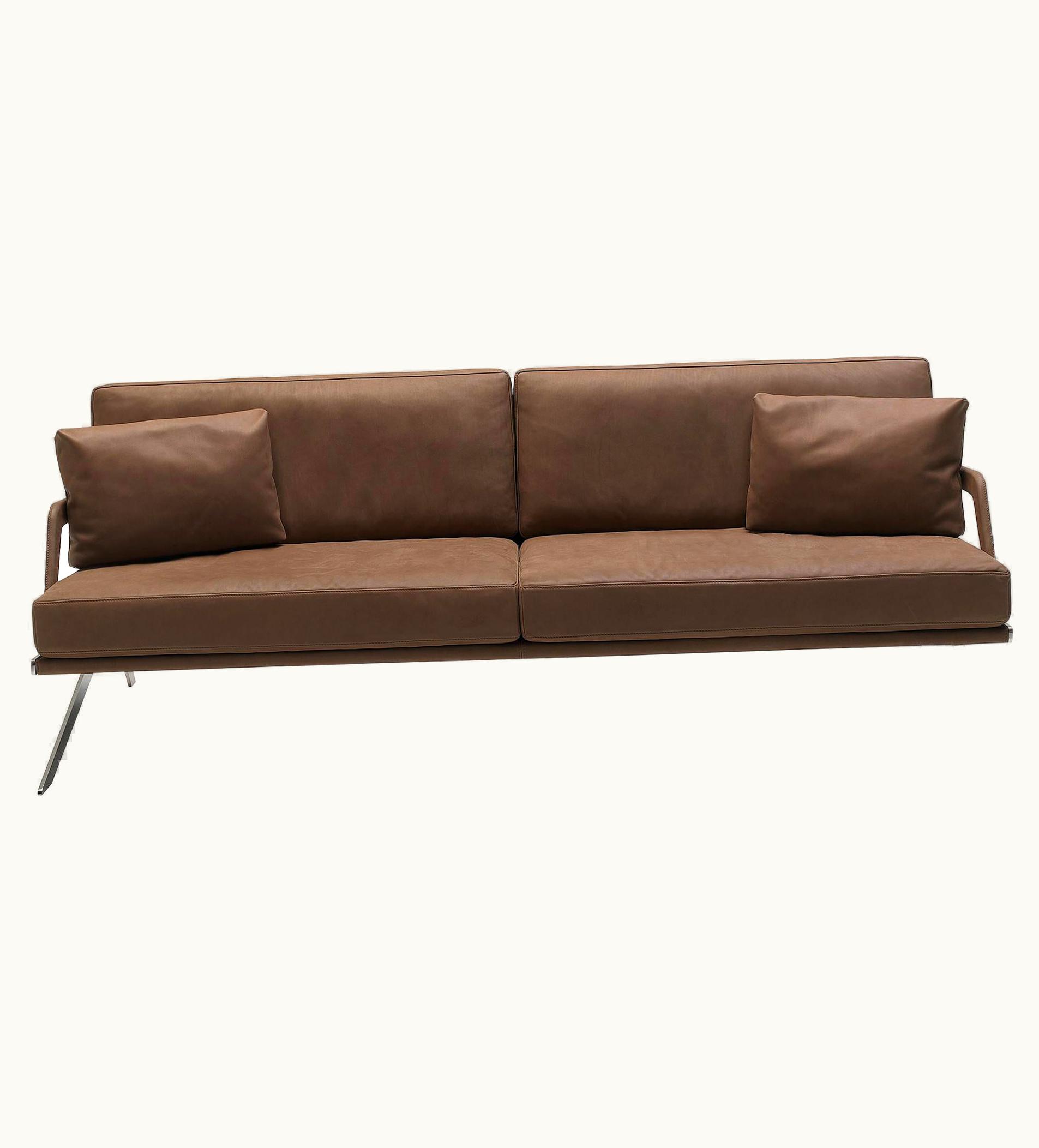 Gordon Guillaumier De Sede DS-60/03 Sofa In Brown Leather Upholstery By Gordon Guillaumier