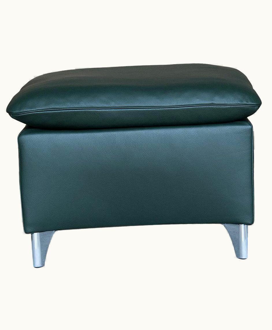Antonella Scarpitta De Sede DS-23 Ottoman In Petrol Upholstery By Antonella Scarpitta