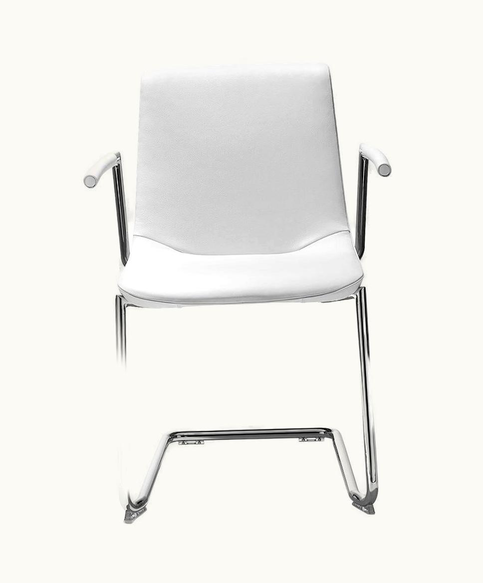 Claudio Bellini De Sede DS-718 Armchair In Snow Upholstery With Steel Legs By Claudio Bellini