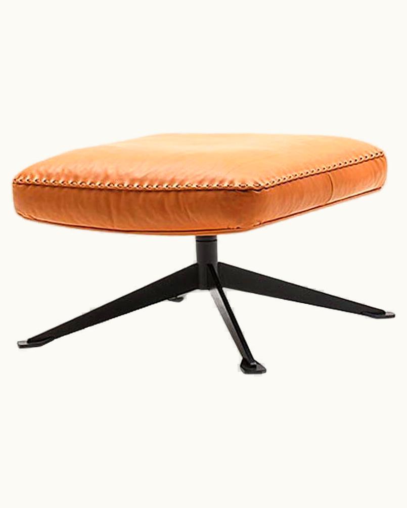 Antonella Scarpitta De Sede DS-31 Stool In Teak Upholstery By Antonella Scarpitta