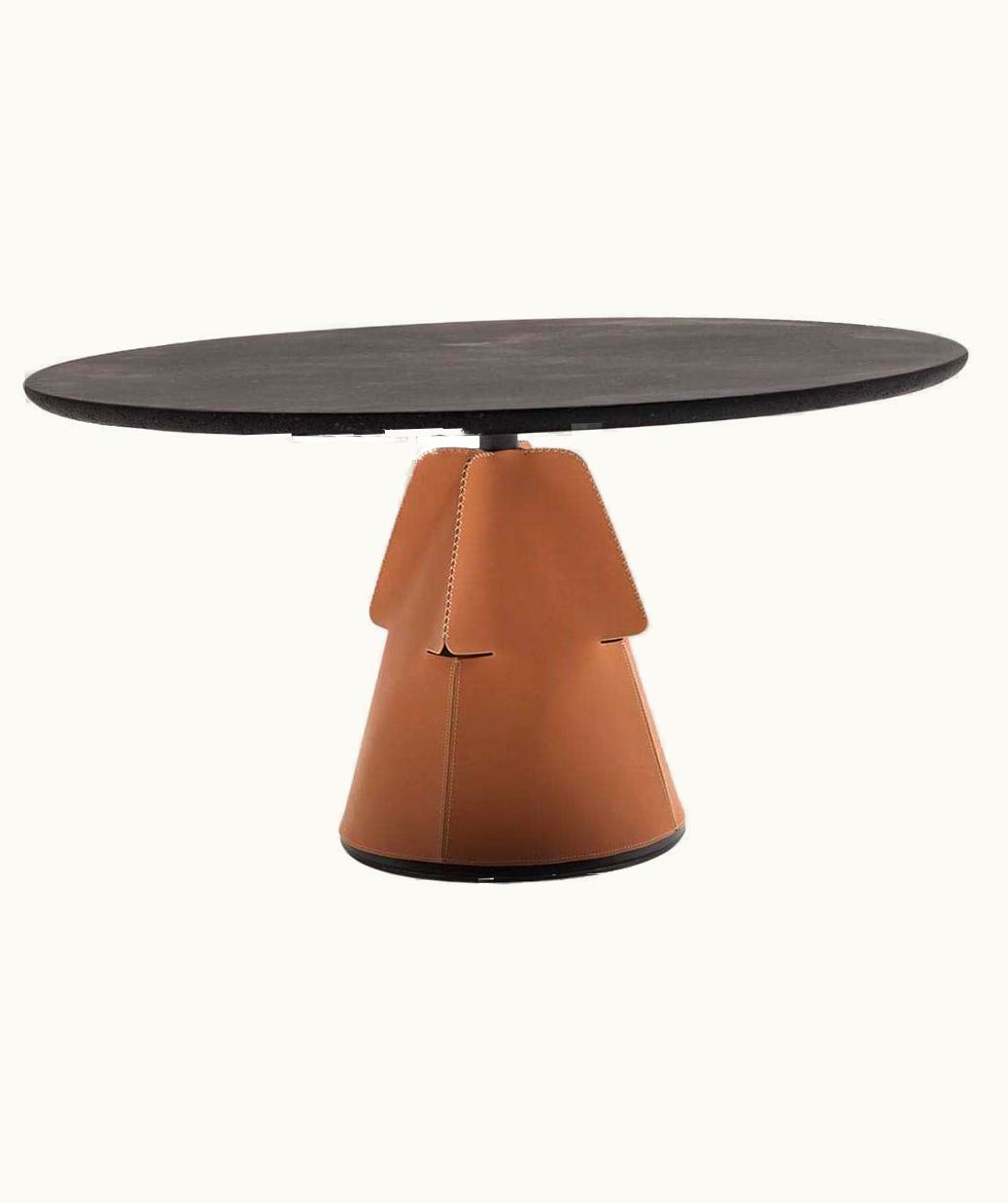 Mario Ferrarini De Sede DS 615/93B Large Dining Table In Metal Brass Top By Mario Ferrarini