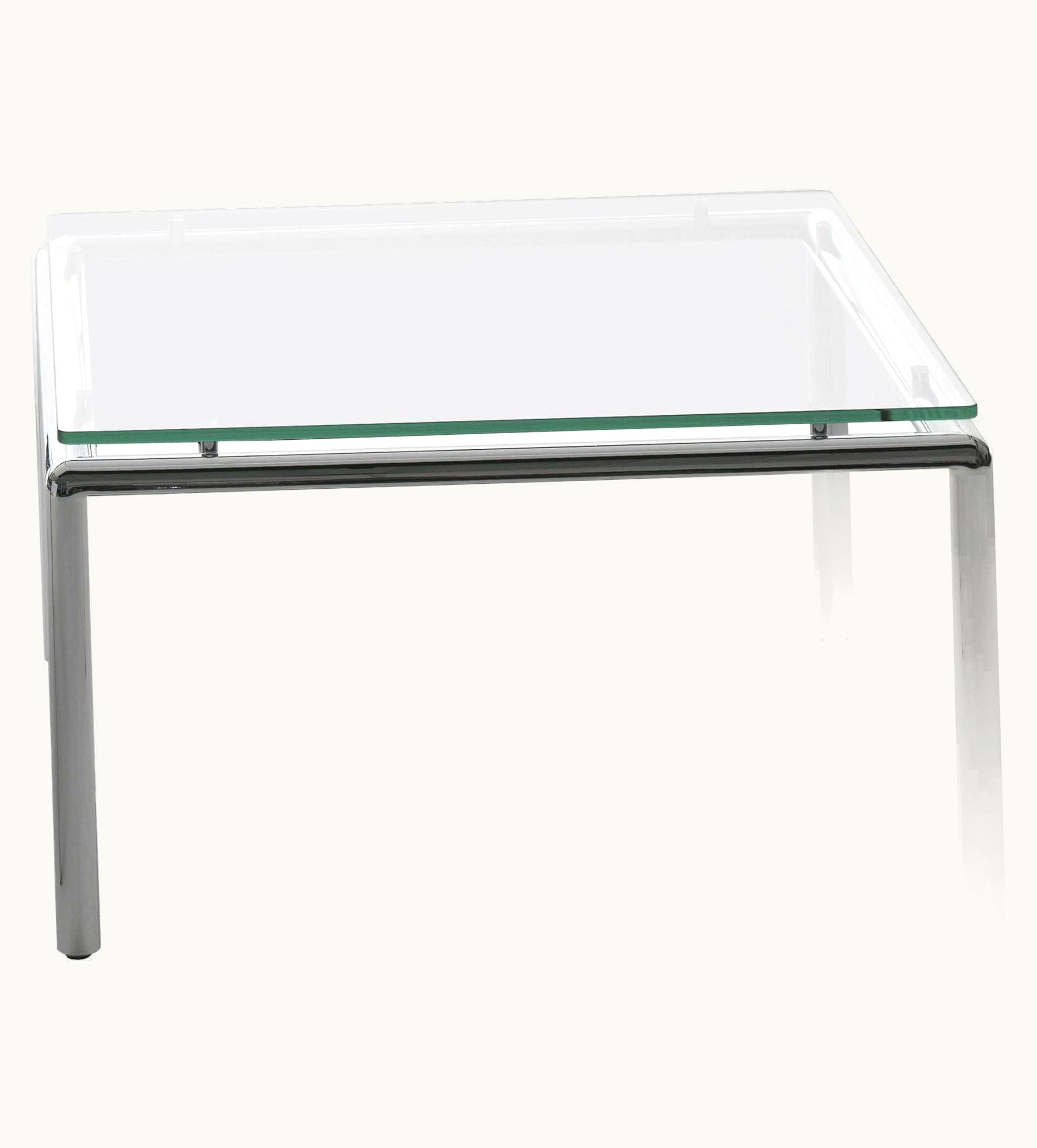 Antonella Scarpitta DS-9075 Bauhaus Stainless Steel And Glass Side Table By De Sede