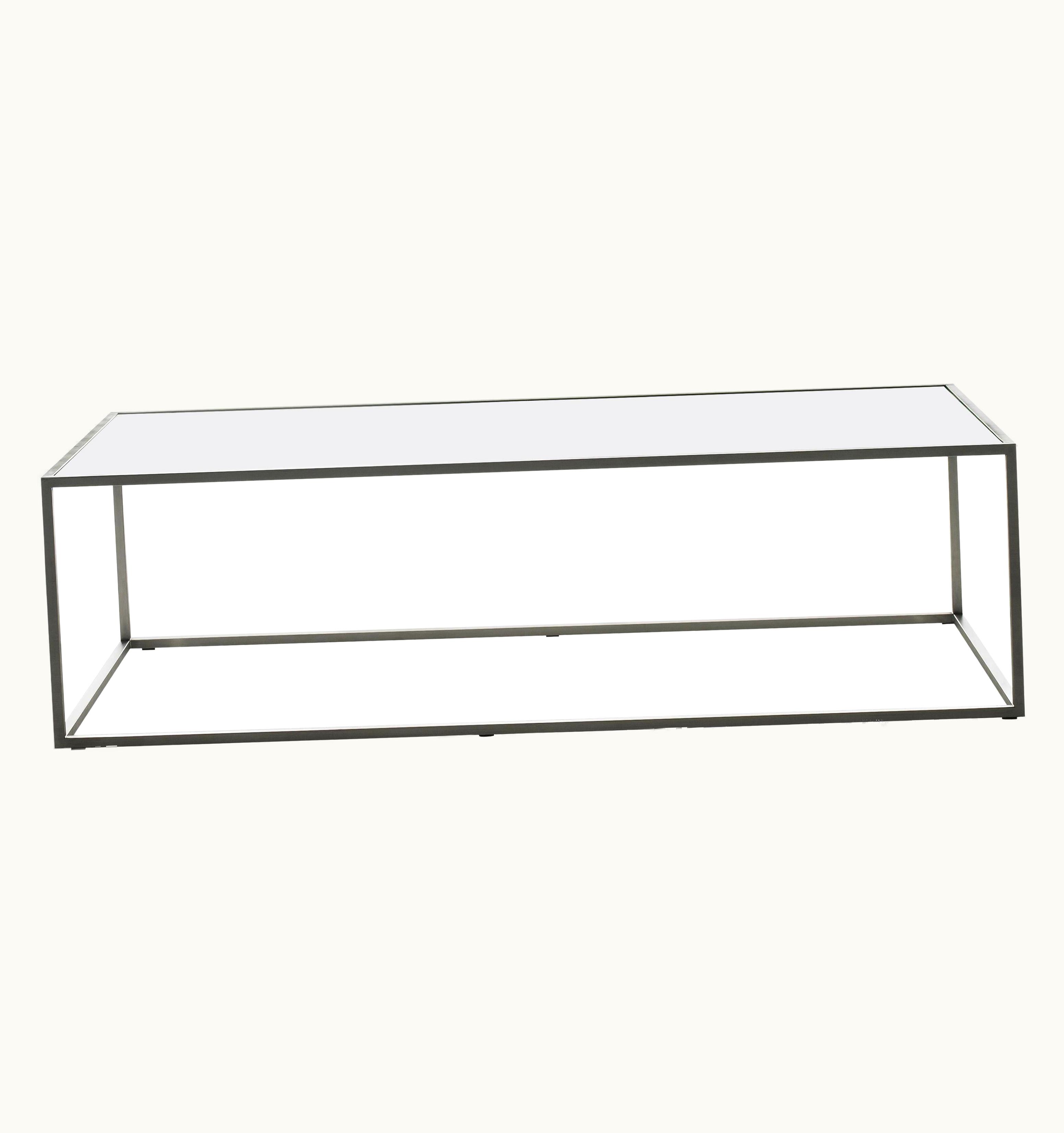 Antonella Scarpitta DS-9075 Bauhaus Stainless Steel And Glass Coffee Table By De Sede