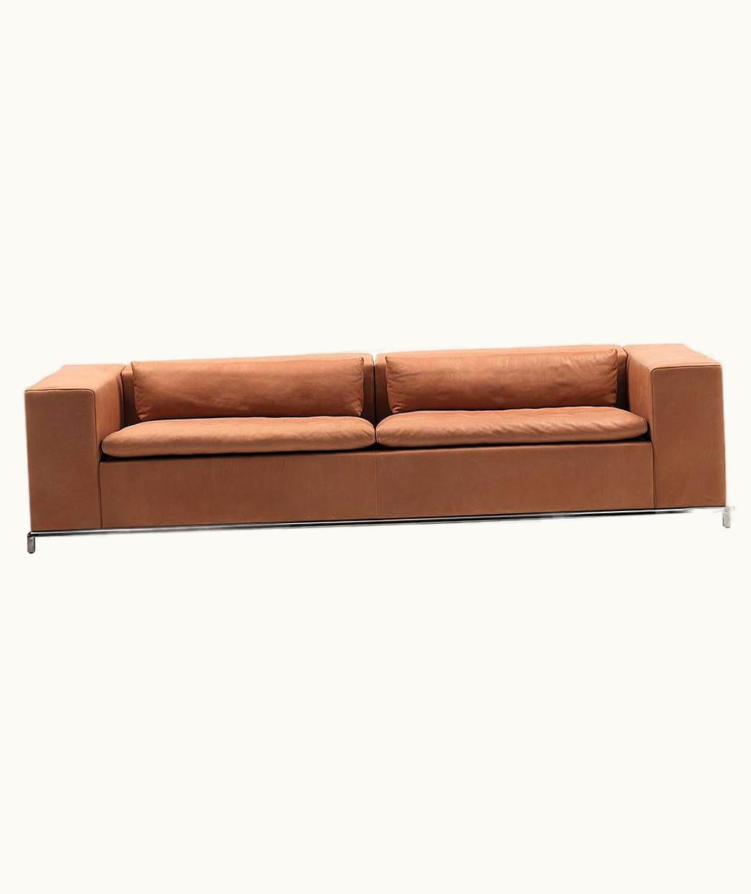 Antonella Scarpitta De Sede DS-7 Four-Seat Sofa In Nougat Upholstery By Antonella Scarpitta