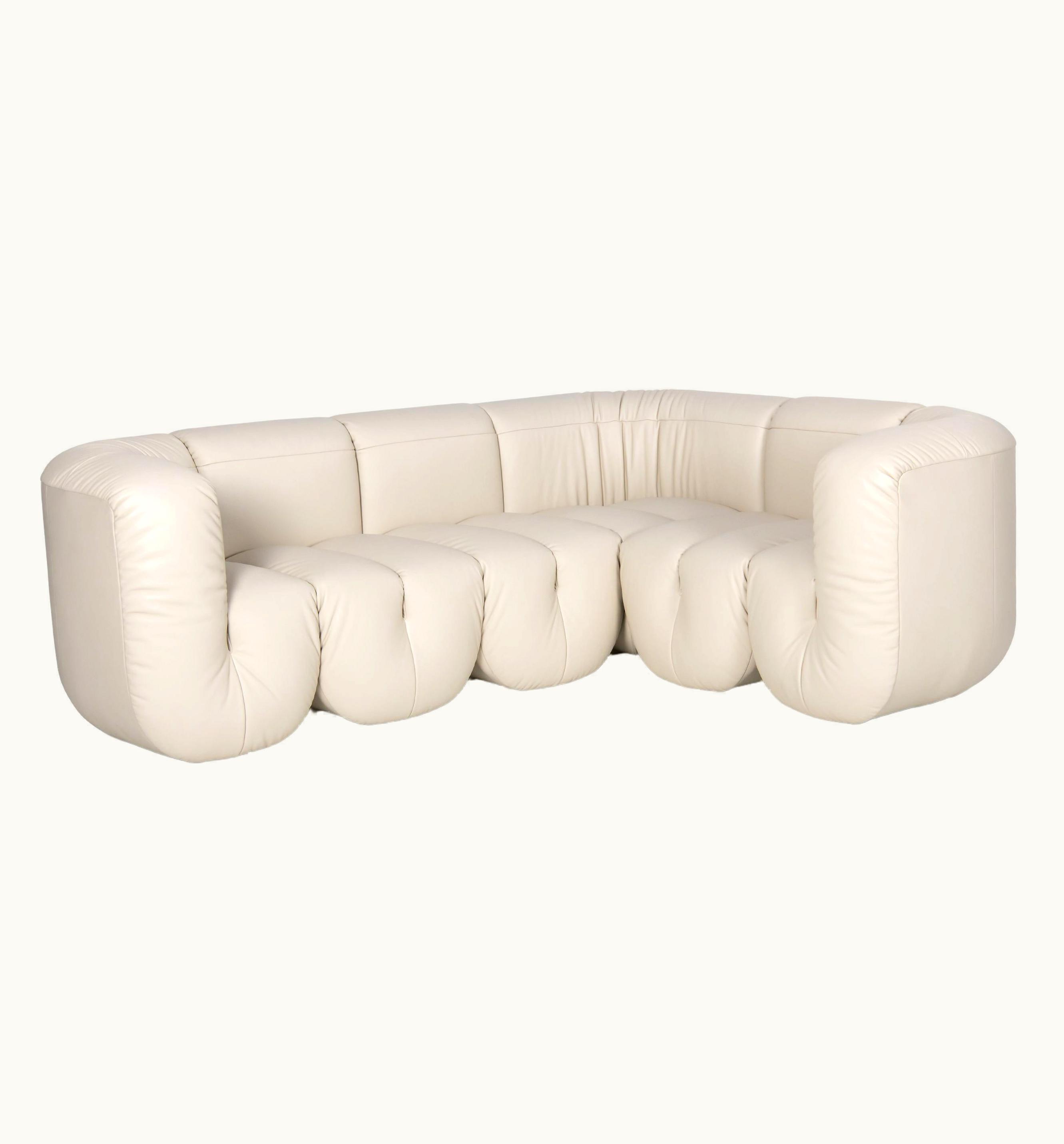 Philippe Malouin De Sede DS-707 Modular Sofa In Perla Leather Upholstery By Philippe Malouin UZ0201725