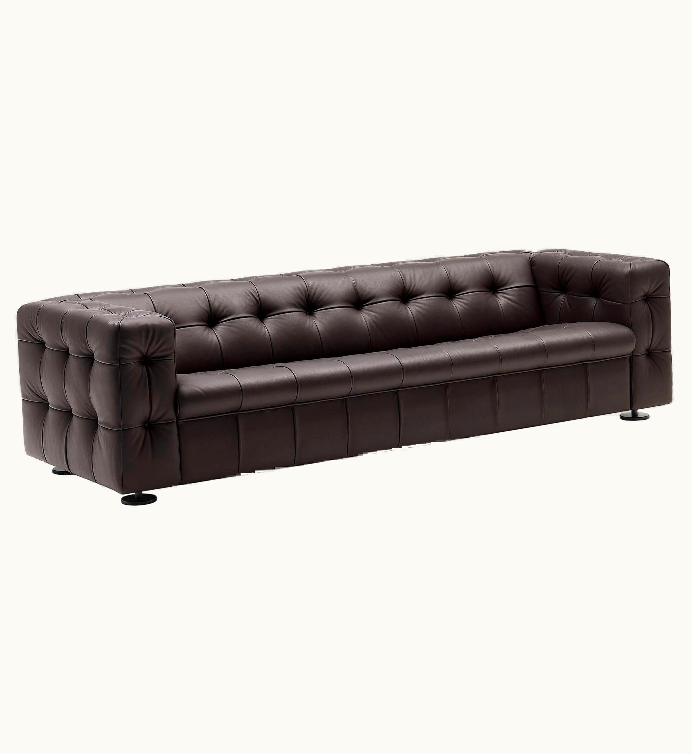Robert Haussmann Robert Haussmann De Sede RH-306 3-Seat Sofa In Cafe Fabric And Steel Feet By Robert Haussmann
