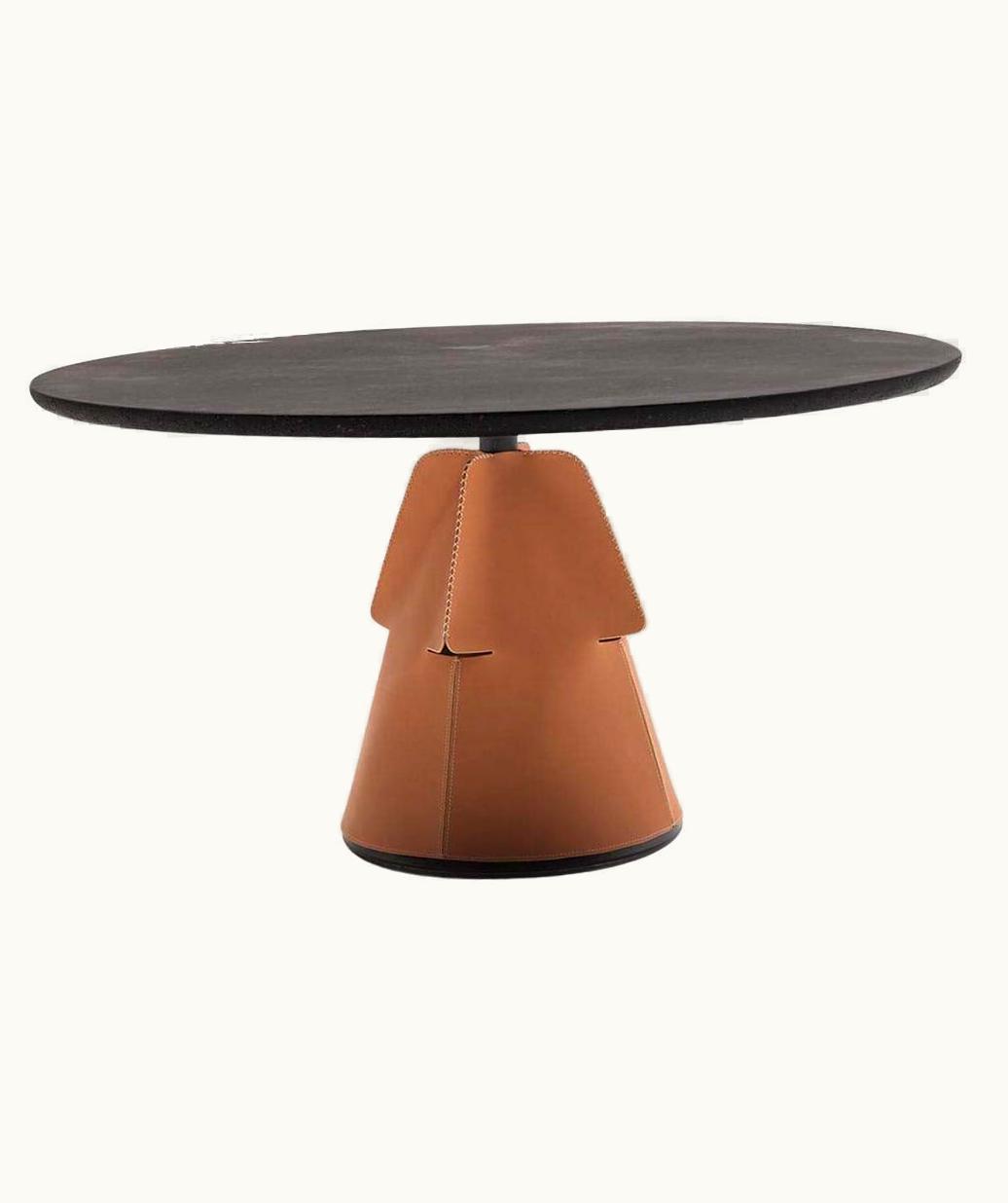 Mario Ferrarini Mario Ferrarini De Sede DS 615/92B Small Dining Table In Marble Blue Top By Mario Ferrarini