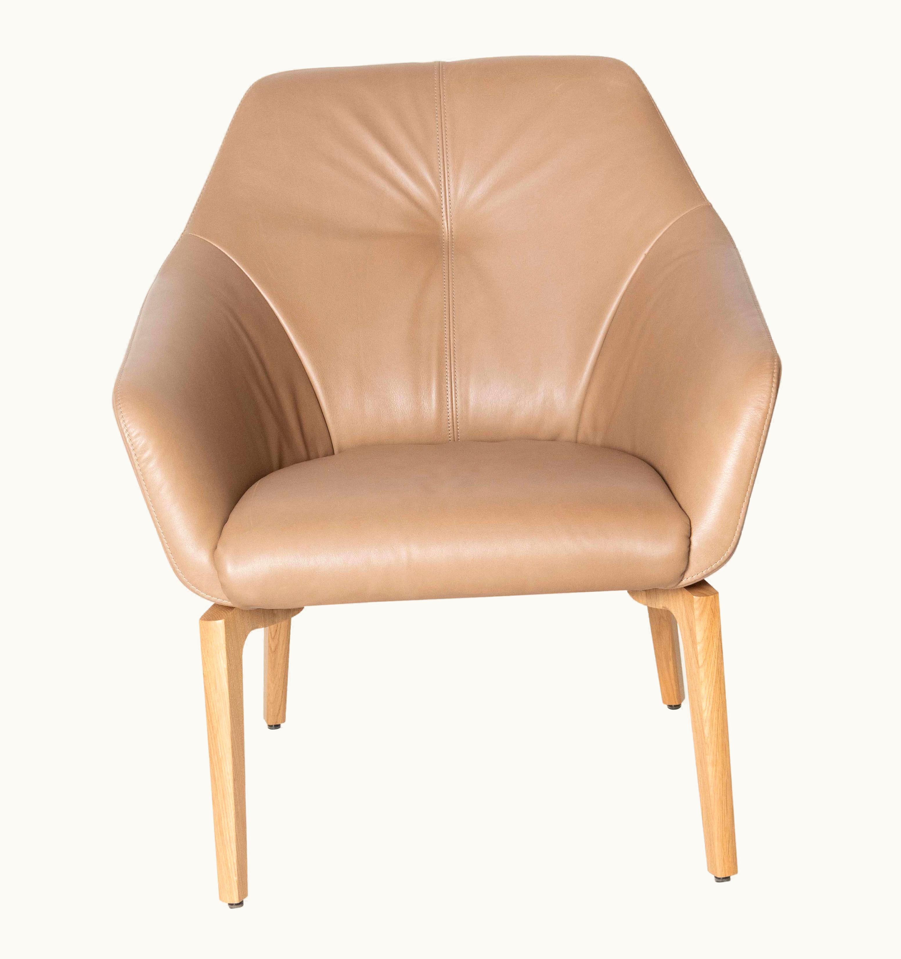 Christian Werner Christian Werner De Sede DS-278 Lounge Chair In Sabbia Upholstery & Wood Legs By Christian Werner