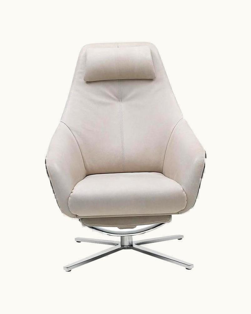 Christian Werner De Sede DS-277 Armchair With Footrest In Off White Upholstery, Christian Werner UZ0201863