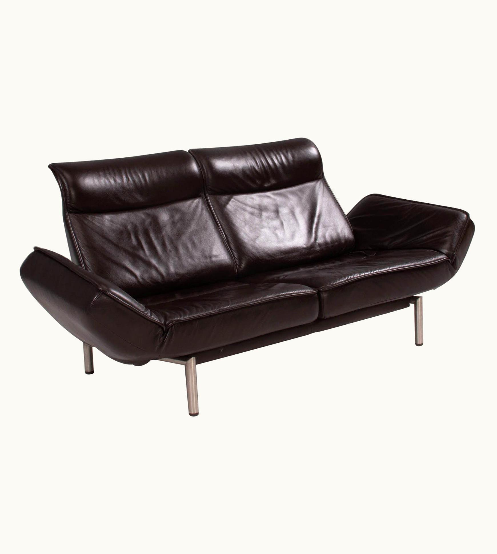 Thomas Althaus De Sede By Thomas Althaus DS-450 Brown Leather Sofa