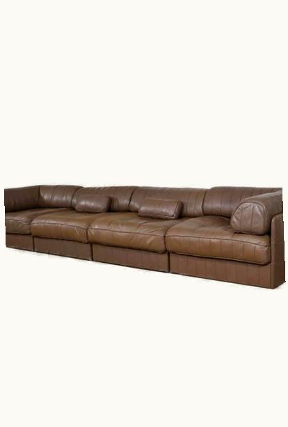 De Sede De Sede 'DS-88' Modular Sofa In Brown Leather