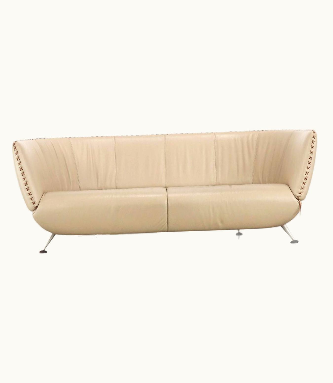 De Sede De Sede Ds 102 Two-Seater Sofa In Sand Upholstery By Mathias Hoffmann