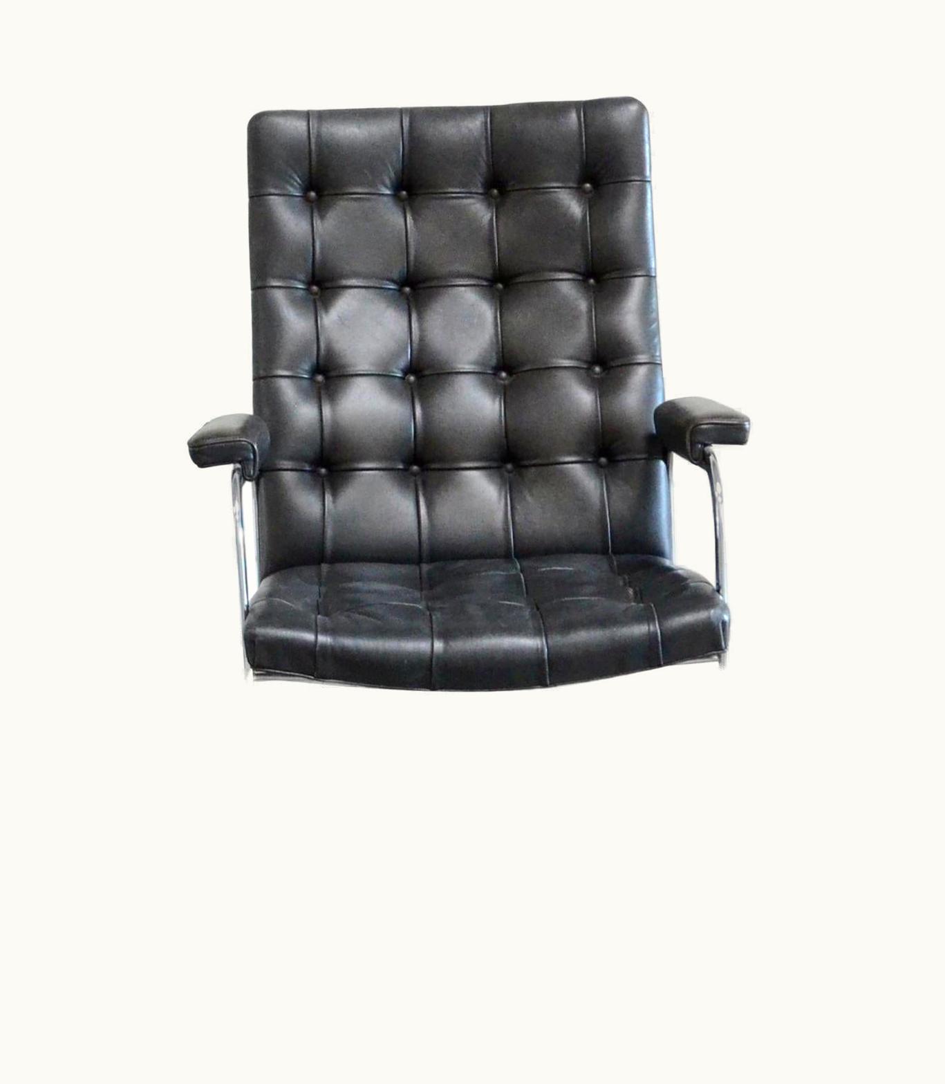 Robert Haussmann Robert Haussmann De Sede Rh 305 High Back Chair Black