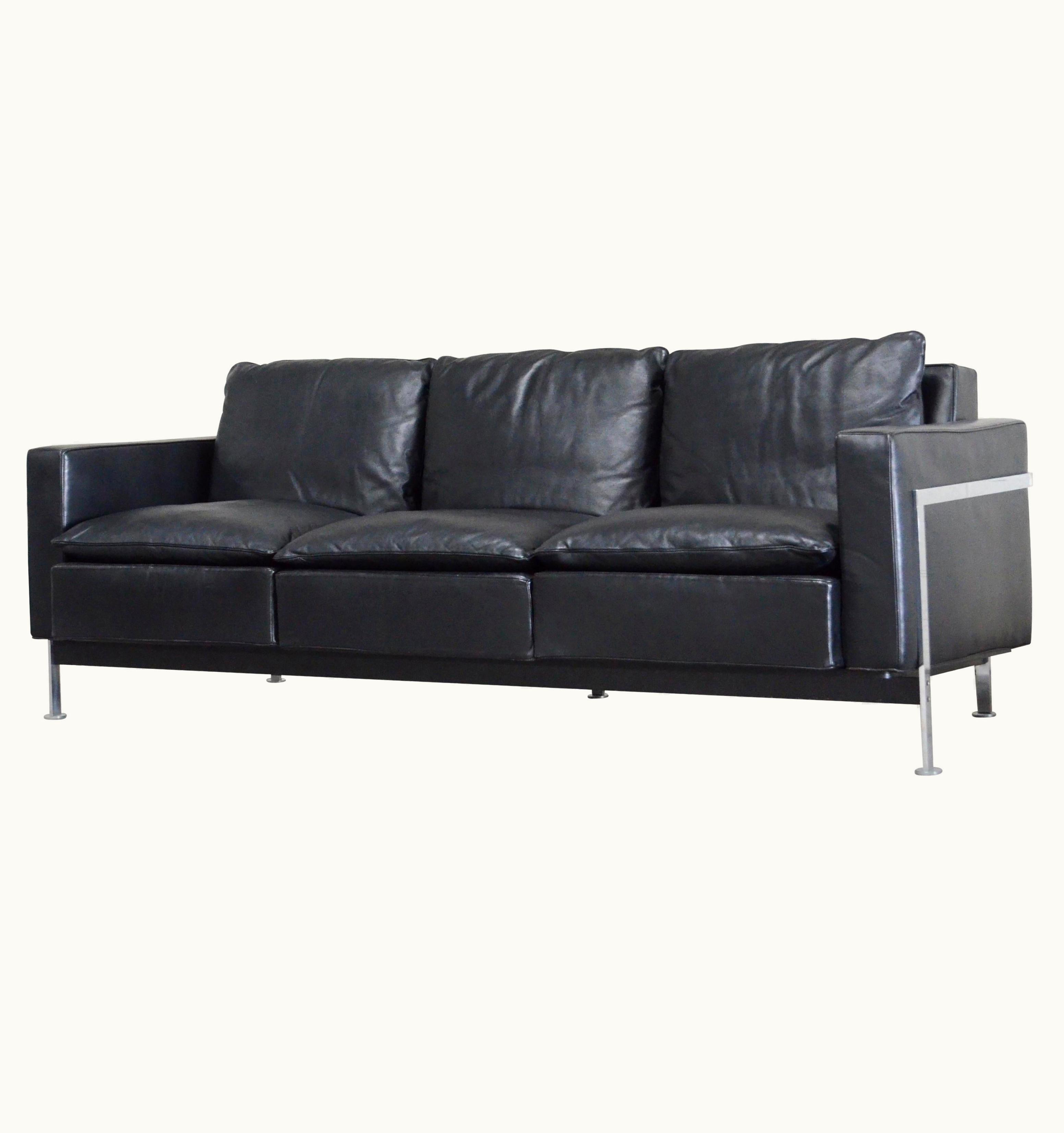 Robert Haussmann Robert Haussmann For Hans Kaufeld Or De Sede RH 302 Leather Sofa First Edition UZ0202025