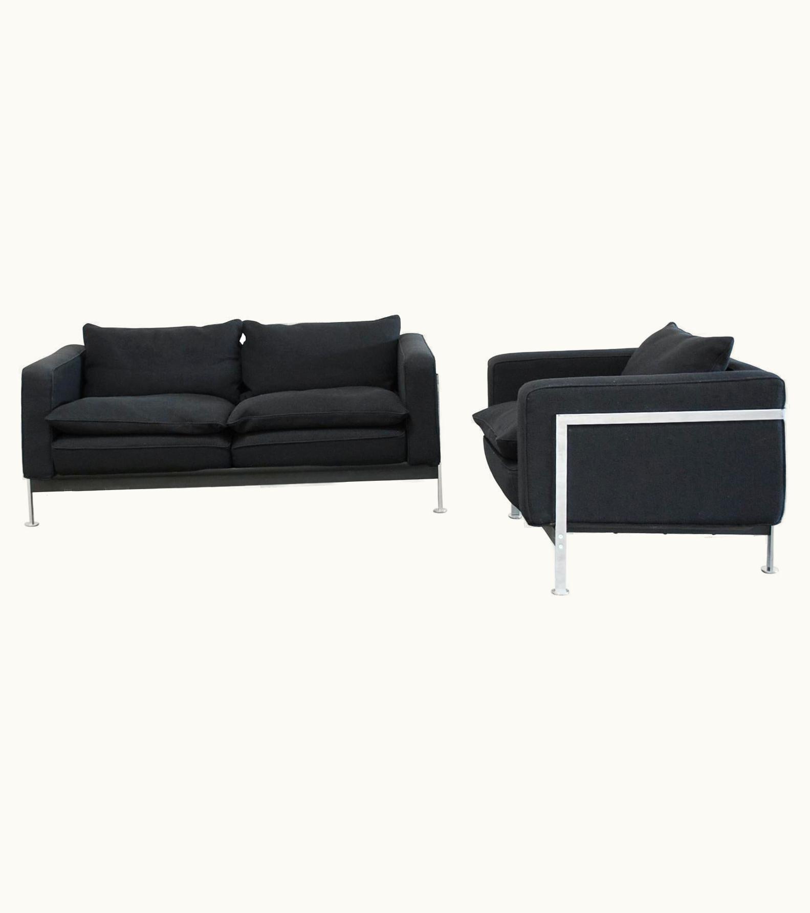 Robert Haussmann Robert Haussmann De Sede Rh 302 Sofa And Armchair Black