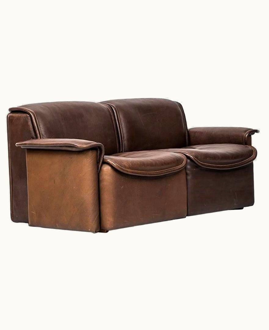 De Sede De Sede Two-Seat Sofa Model Ds-12 By De Sede In Switzerland