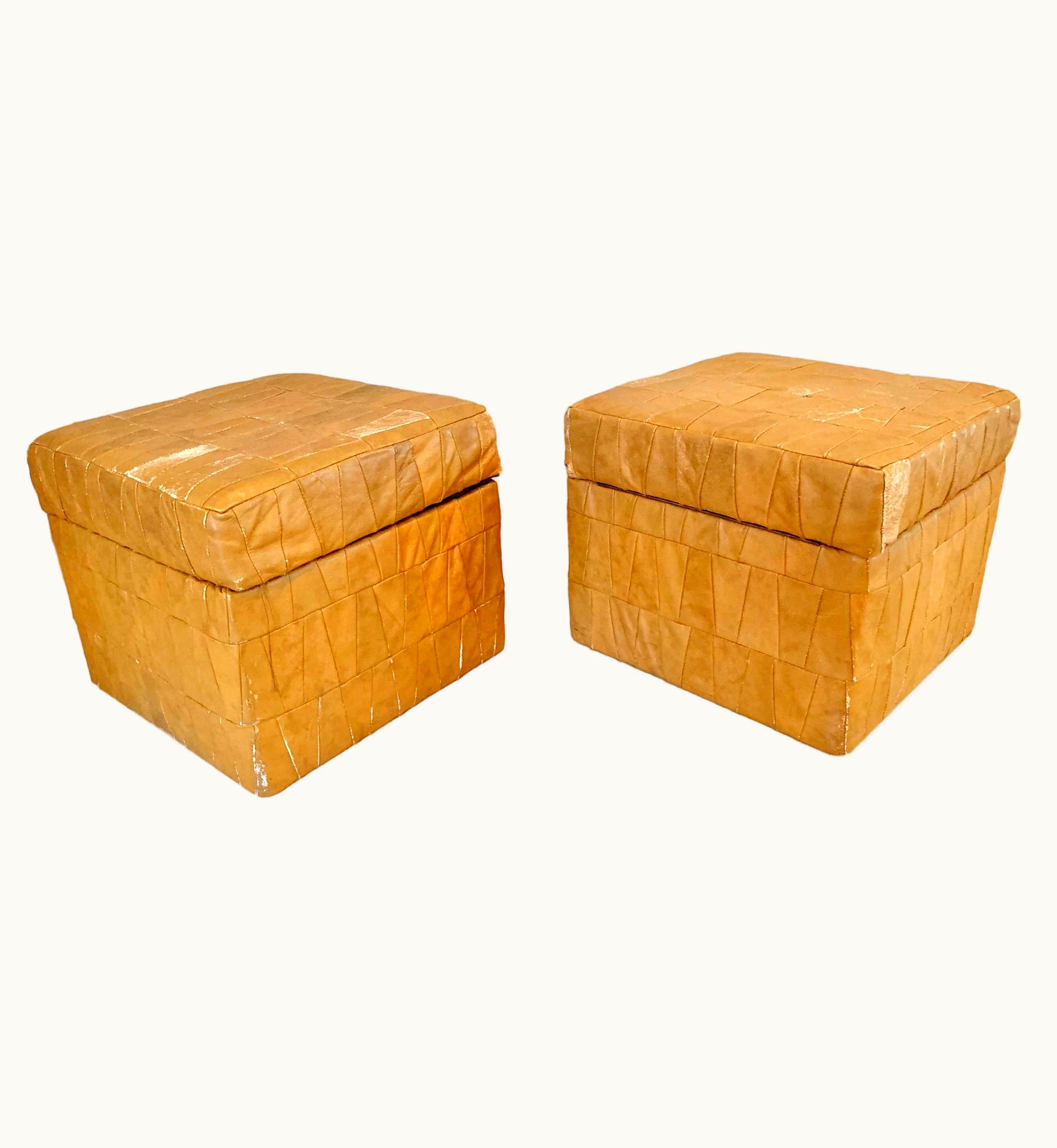 De Sede De Sede Patchwork Leather Storage Ottomans