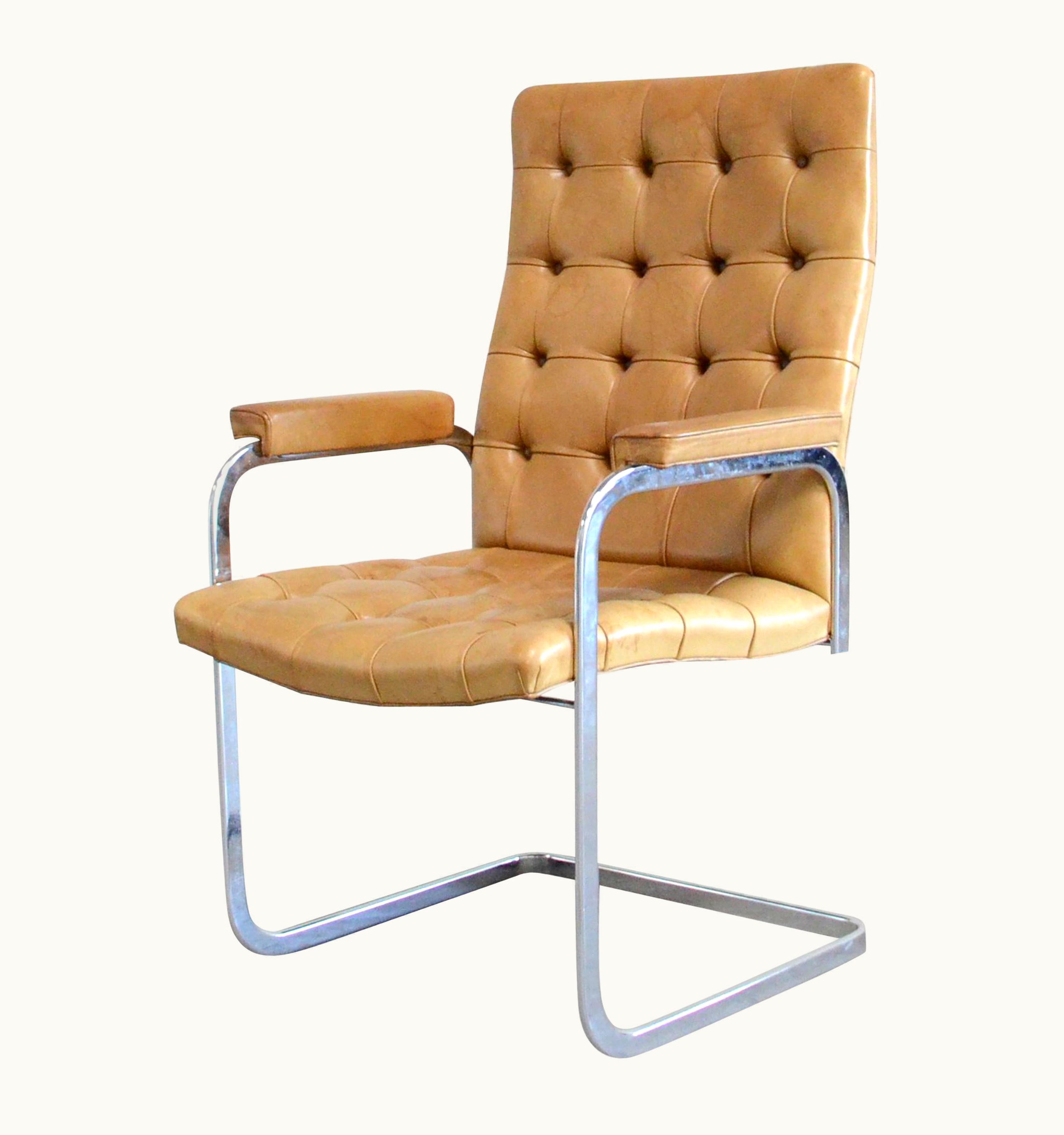 Robert Haussmann Robert Haussmann De Sede RH 305 High Back Chair Cognac
