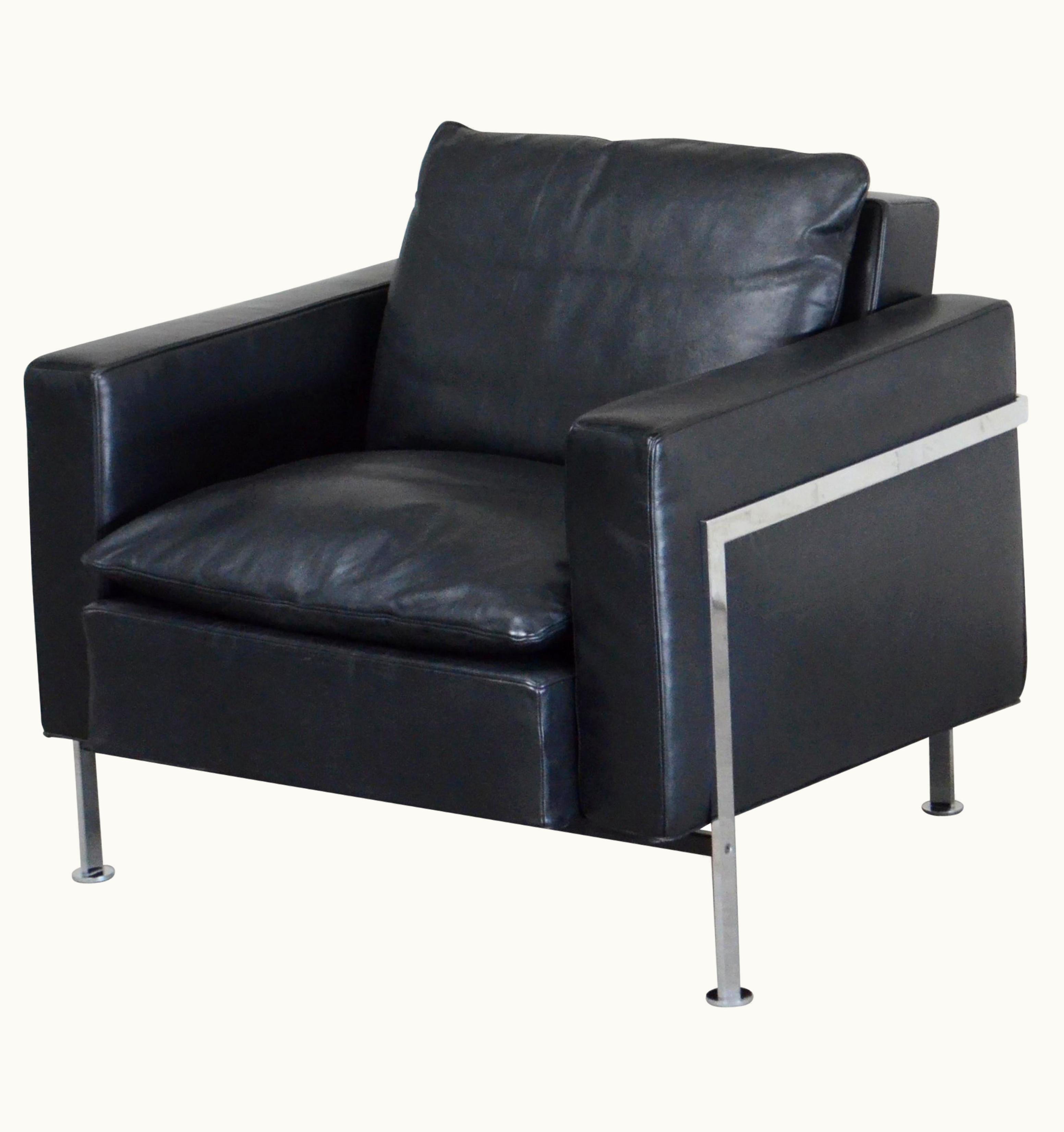Robert Haussmann Robert Haussmann Hans Kaufeld / De Sede Rh 302 Leather Armchair First Edition
