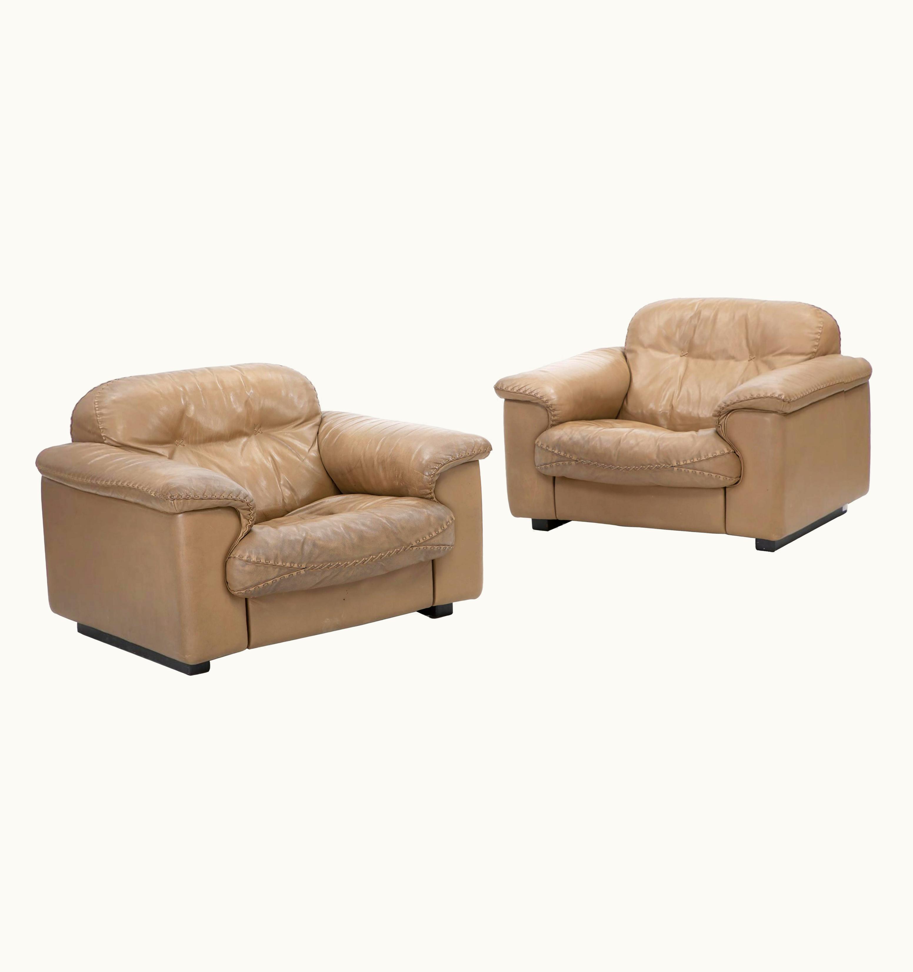 De Sede De Sede Pair Of Adjustable De Sede Leather Armchairs DS-110 James Bond
