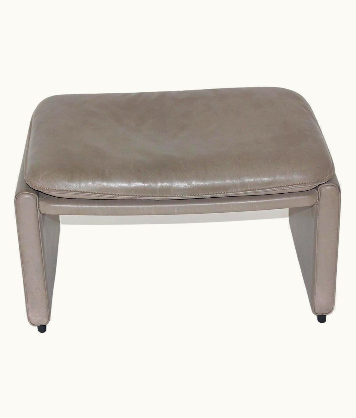 De Sede De Sede Modern Grey Leather De Sede Footstool Or Stool 1980s Switzerland