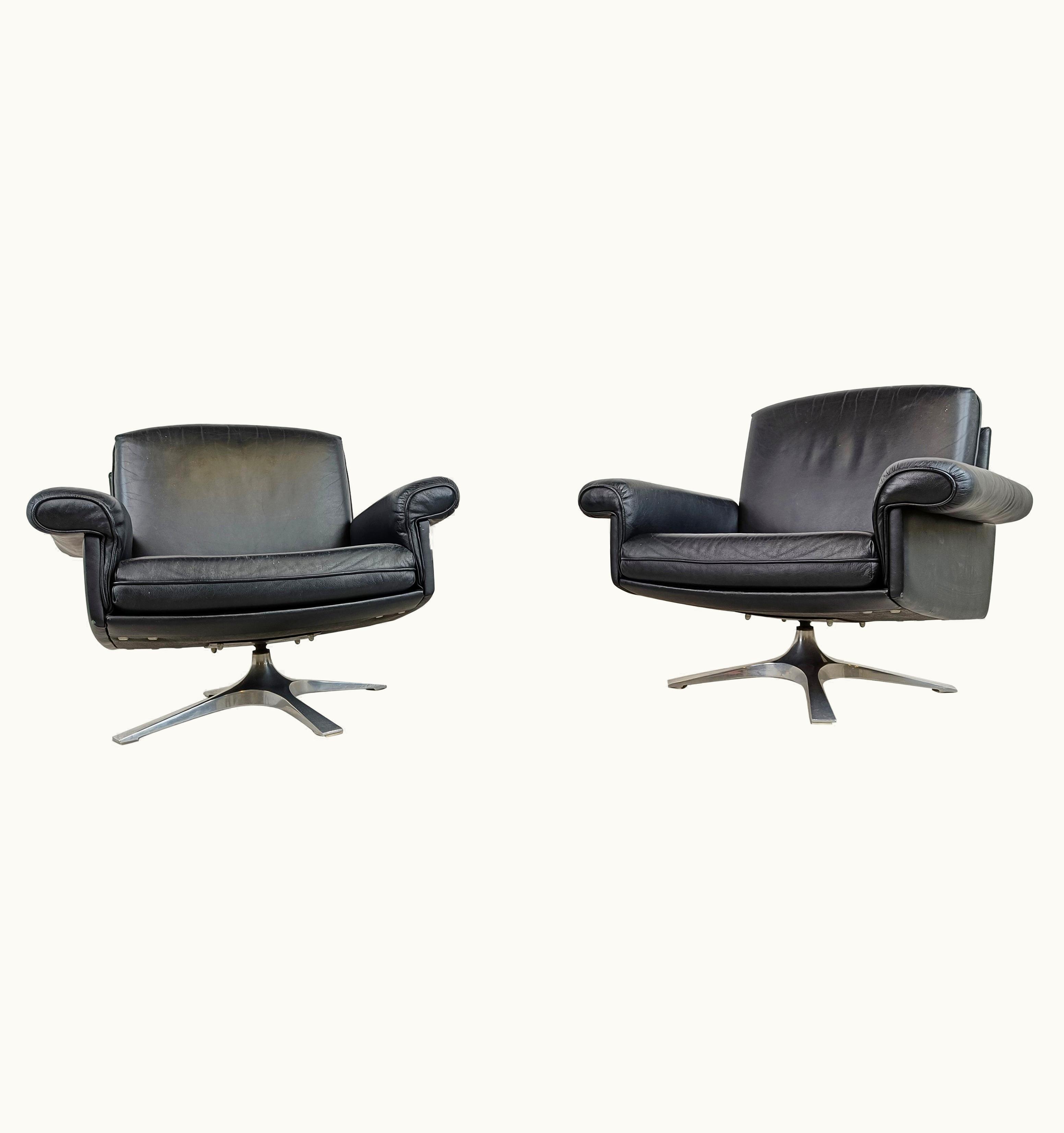 De Sede De Sede DS31 Pair Of Swivel Chairs, 1970s