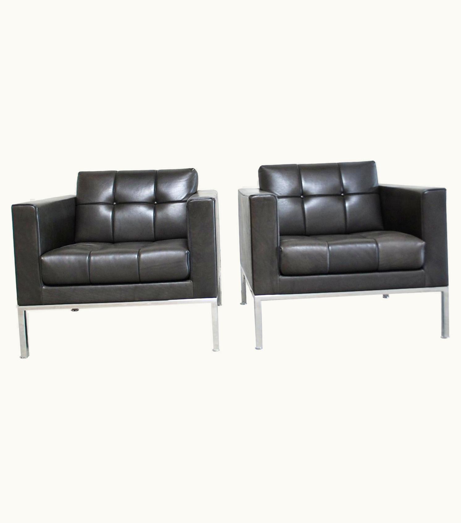 De Sede De Sede DS 159 Brown Naturale Leather Pair Of Armchairs