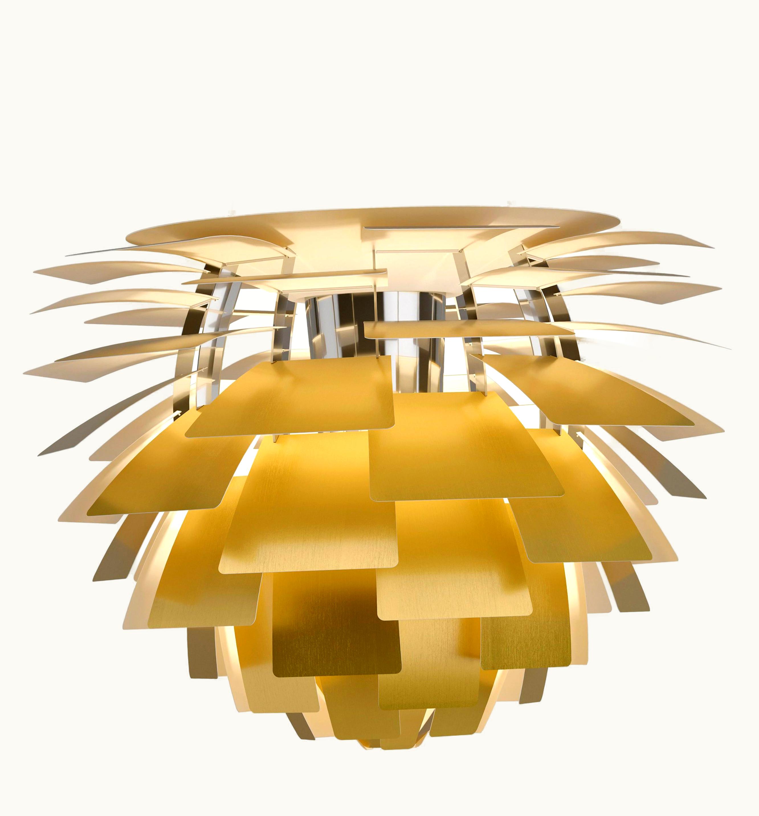 Poul Henningsen Poul Henningsen Extra Large Poul Henningsen 'PH Artichoke' Brass Chandelier For Louis Poulsen