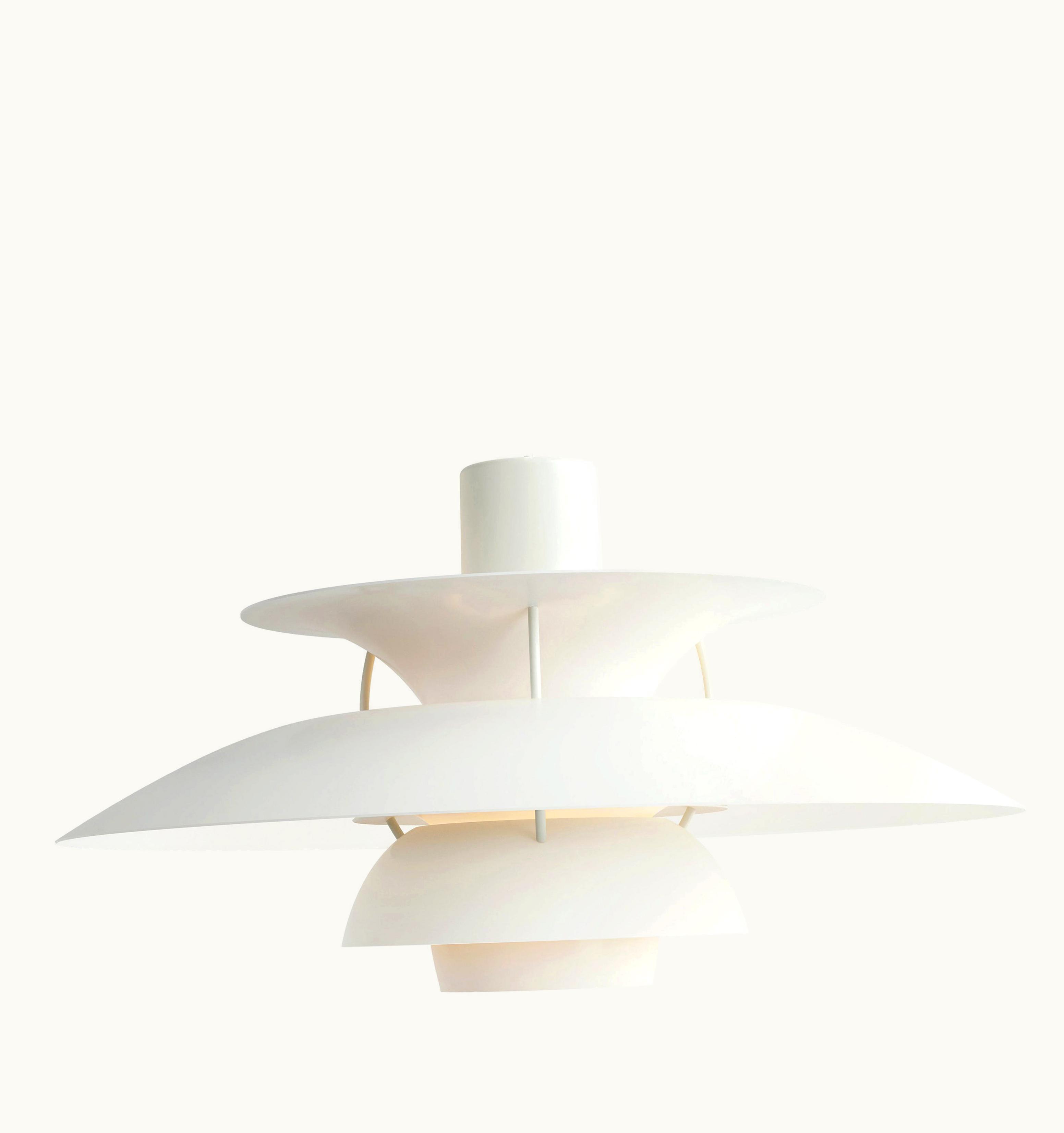 Poul Henningsen Poul Henningsen PH 5 Pendant For Louis Poulsen In All White