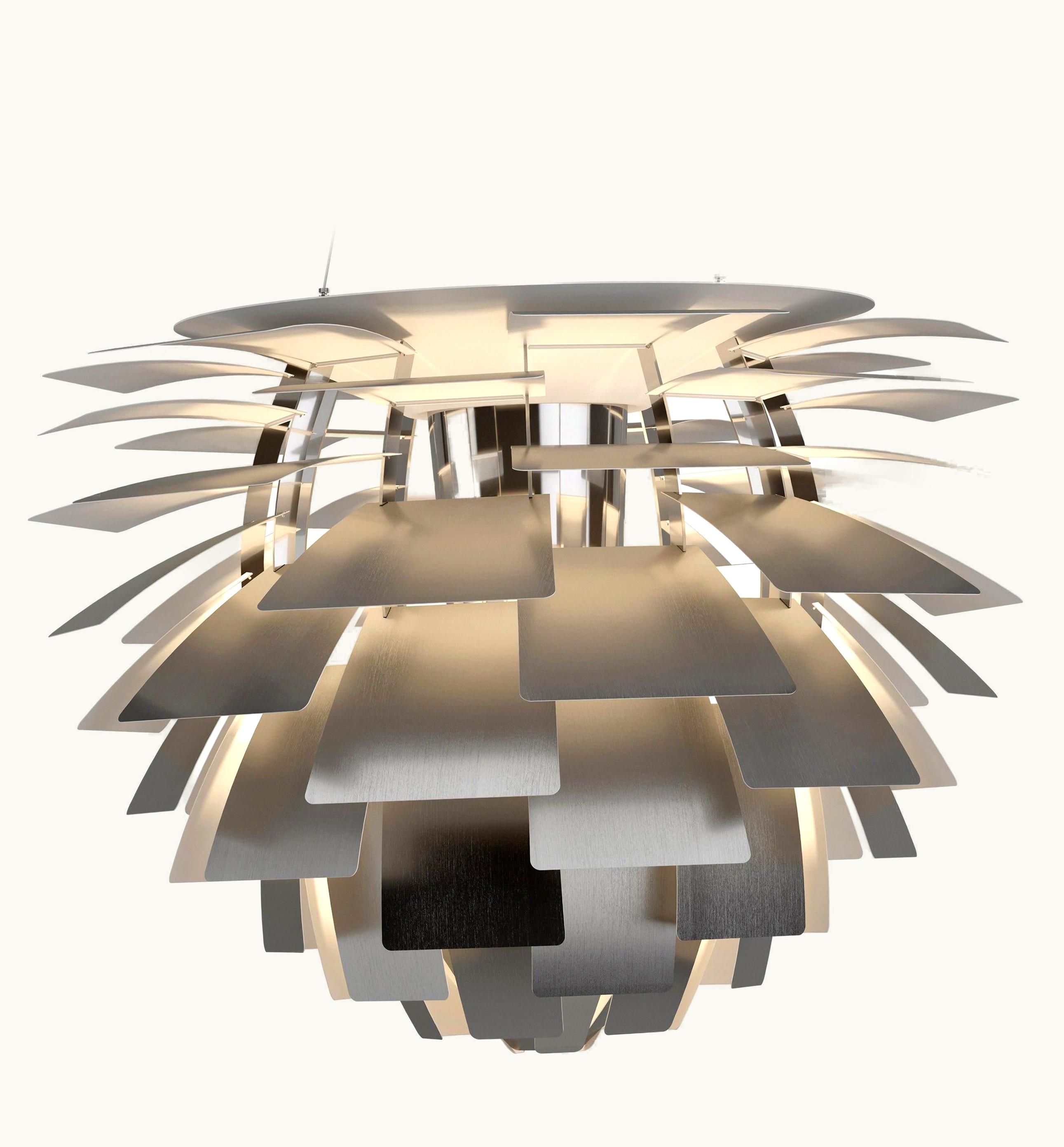 Poul Henningsen Poul Henningsen Extra Large Poul Henningsen 'PH Artichoke' Steel Chandelier For Louis Poulsen