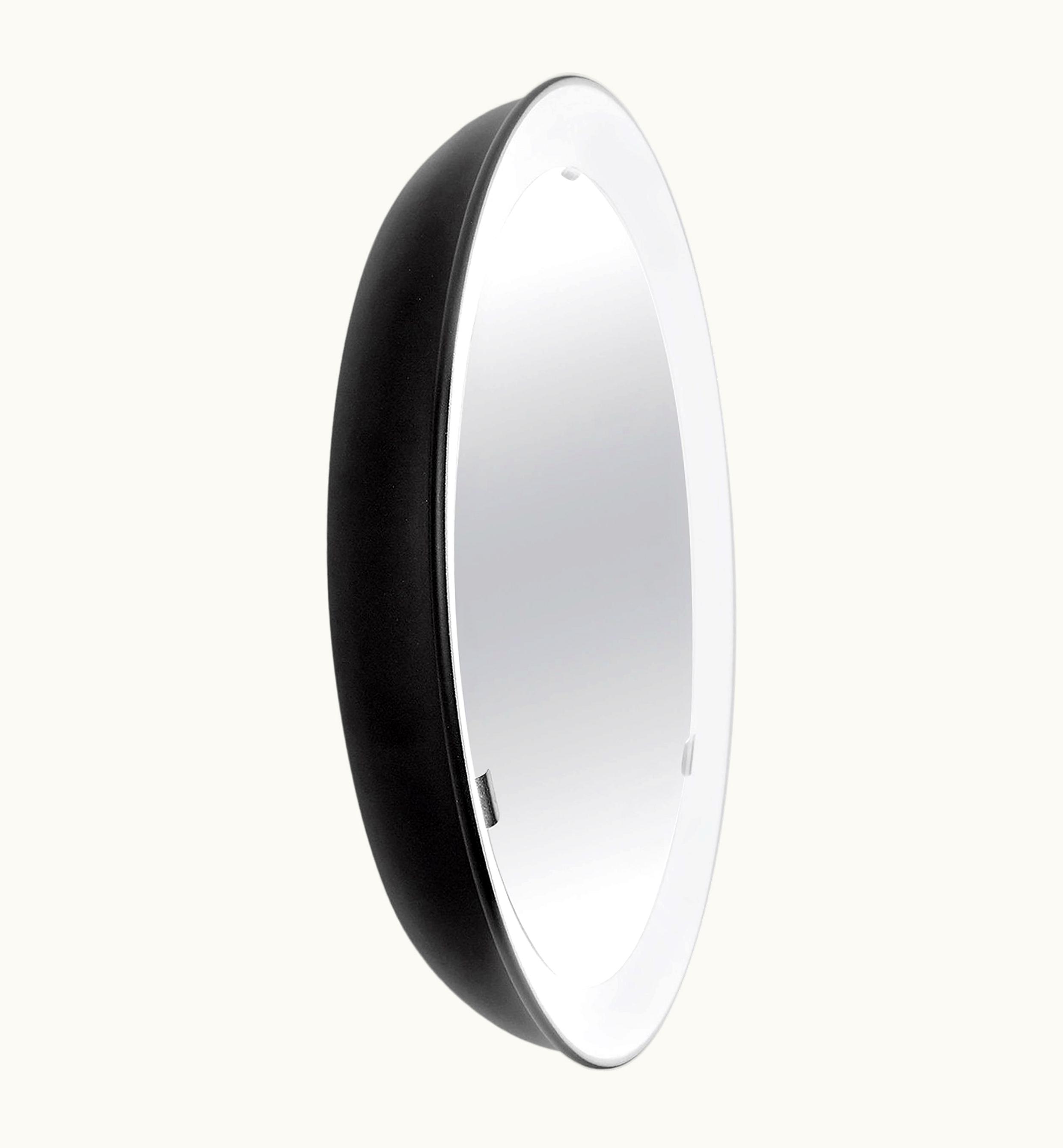 Poul Henningsen Poul Henningsen PH Mirror, Black Painted Satin Matt, Diameter 360mm, On/off Pull Cord, Ph