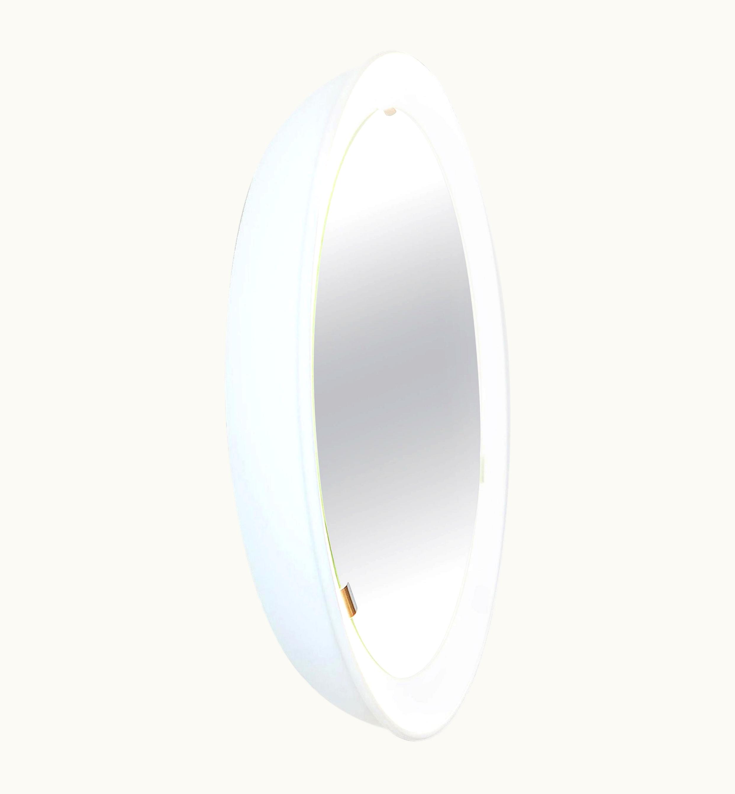 Poul Henningsen Poul Henningsen PH Mirror, White Painted Satin Matt, Diameter 360mm, On/off Pull Cord, Ph