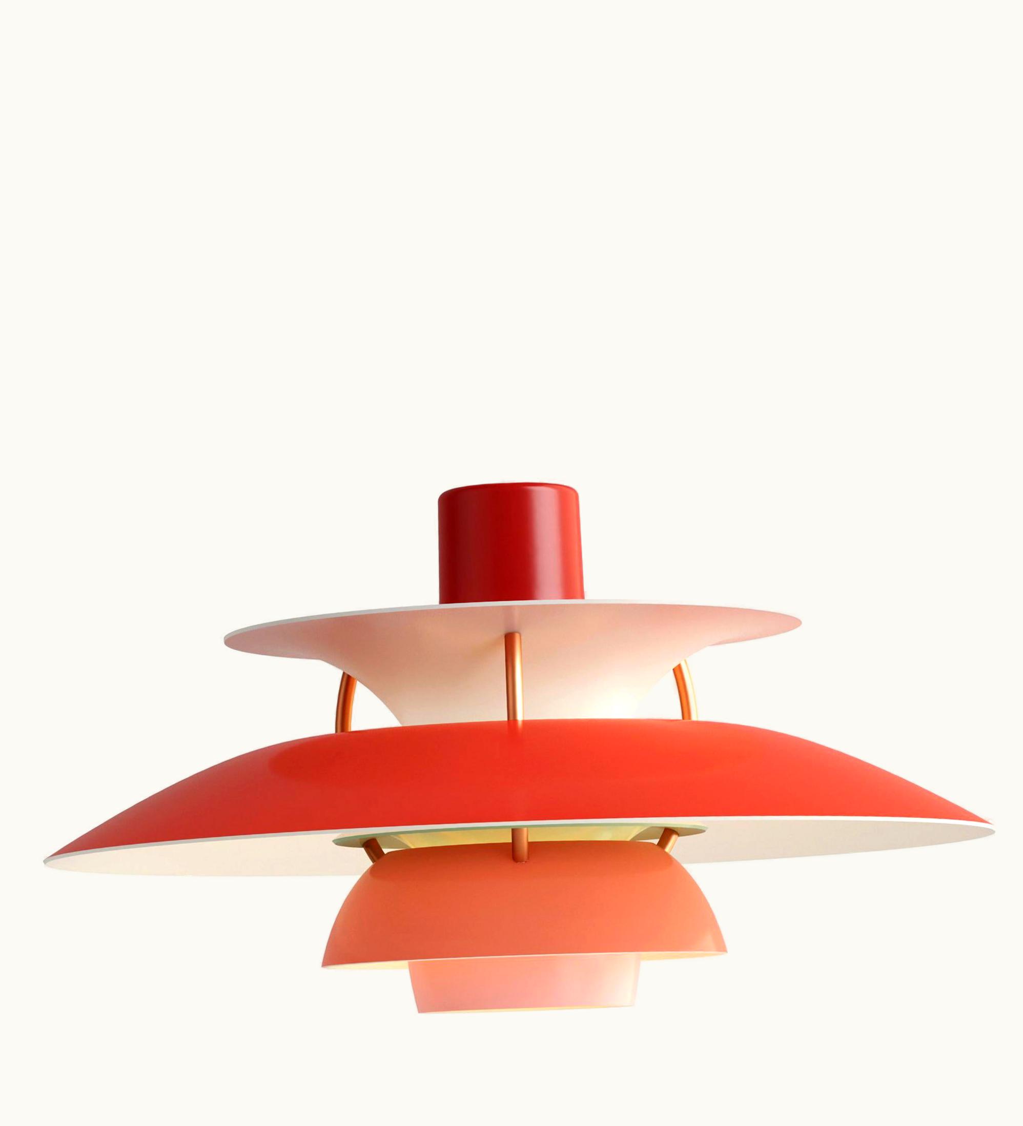 Poul Henningsen Poul Henningsen Red PH5 Mini Pendants For Louis Poulsen