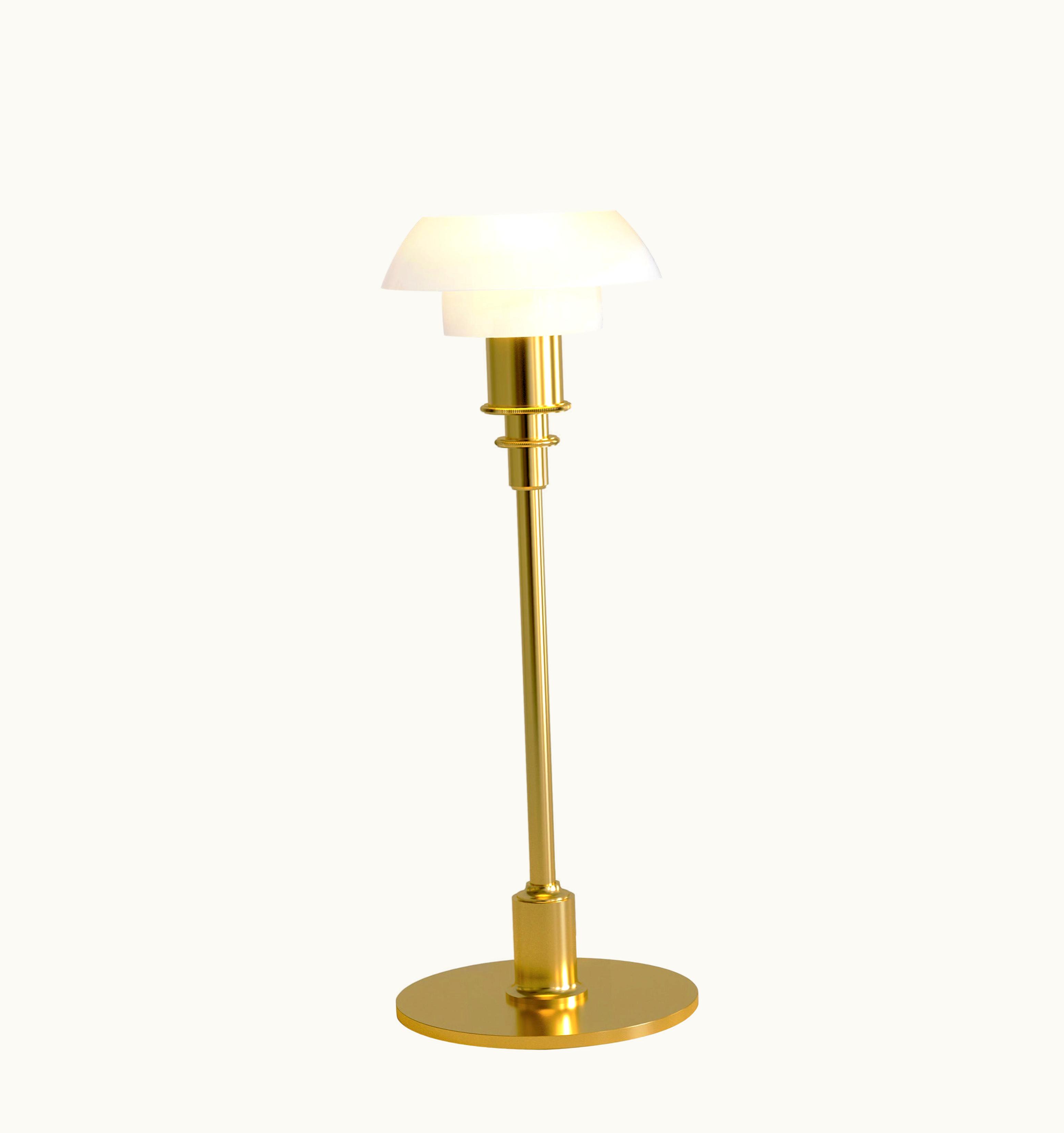 Poul Henningsen Poul Henningsen Louis Poulsen PH 3/2 Table Light In Brass By Poul Henningsen