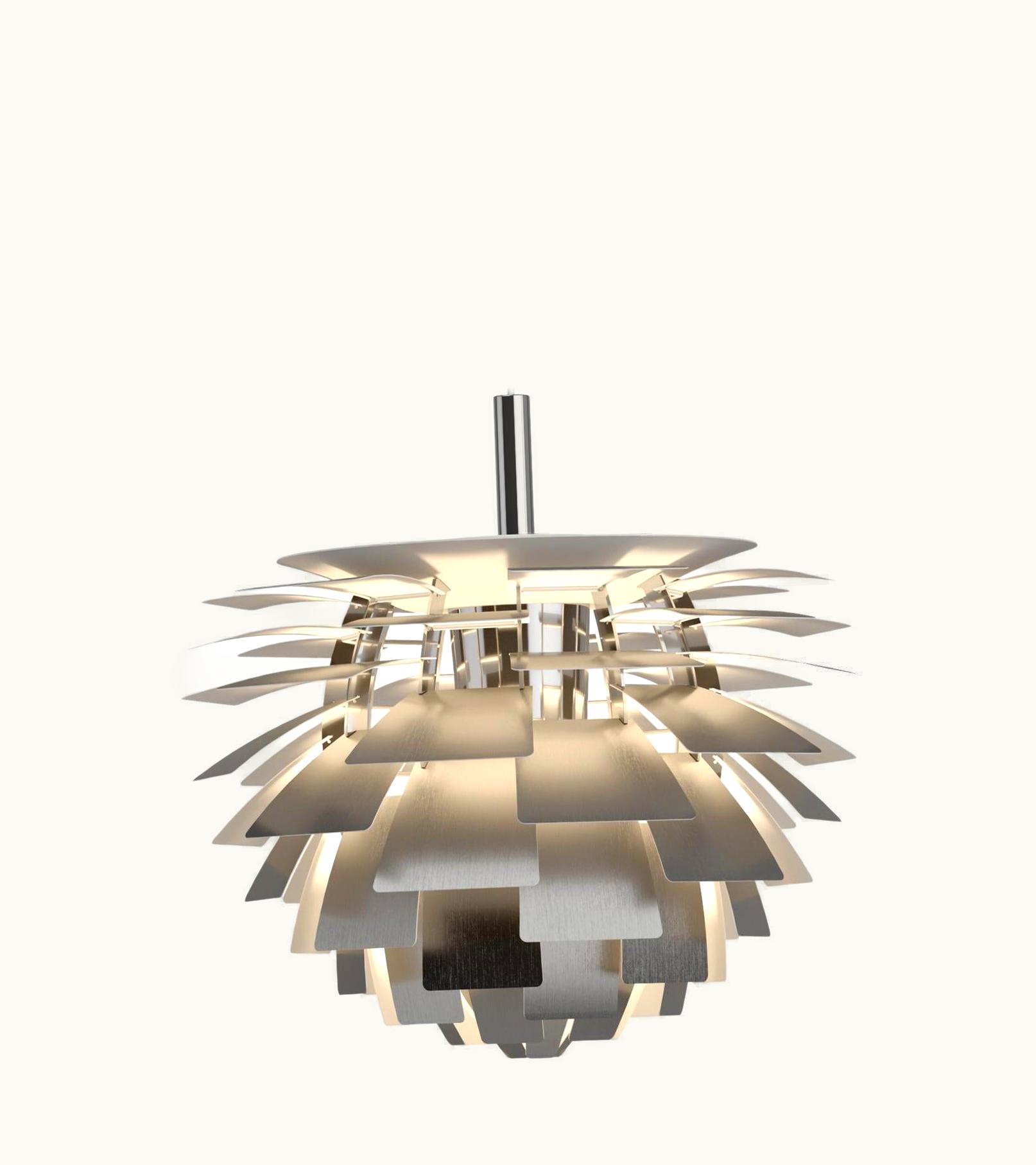 Poul Henningsen Poul Henningsen Small Poul Henningsen 'PH Artichoke' Steel Chandelier For Louis Poulsen
