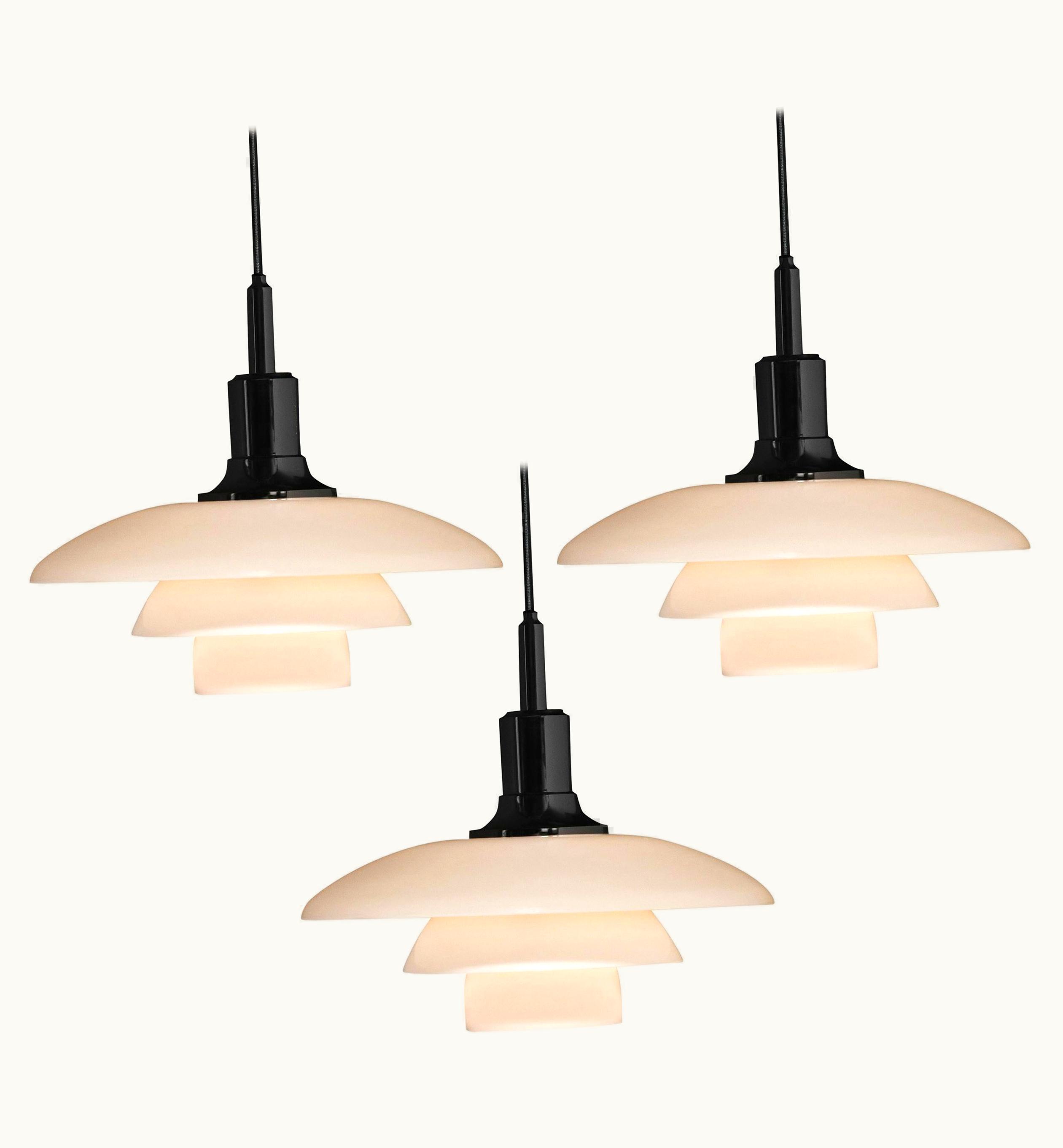 Poul Henningsen Poul Henningsen Glass PH 3¬¨Œ©-3 Pendant For Louis Poulsen In Black Metallized