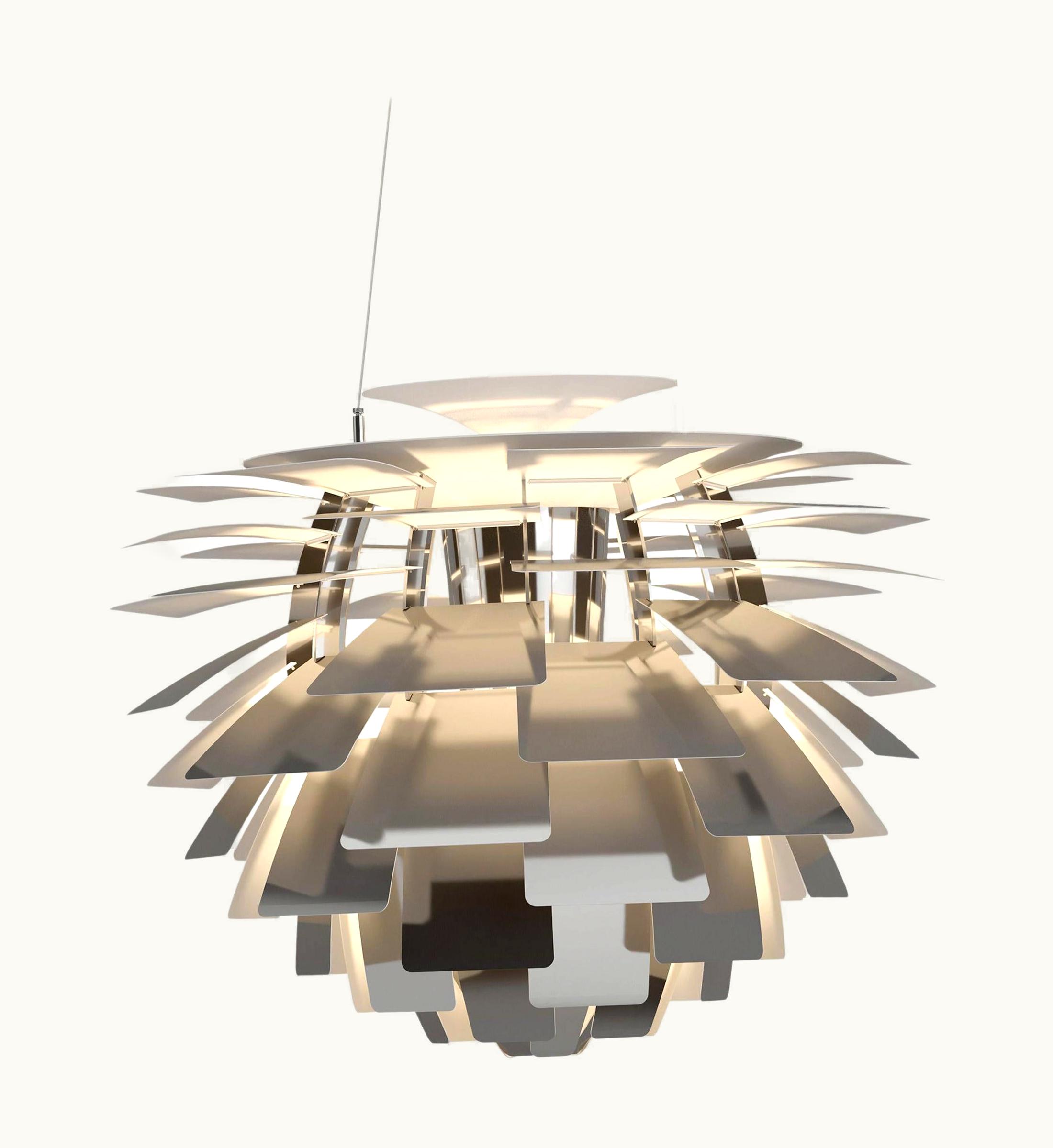 Poul Henningsen Poul Henningsen Louis Poulsen Small PH Artichoke Pendant Light In Polished Stainless Steel