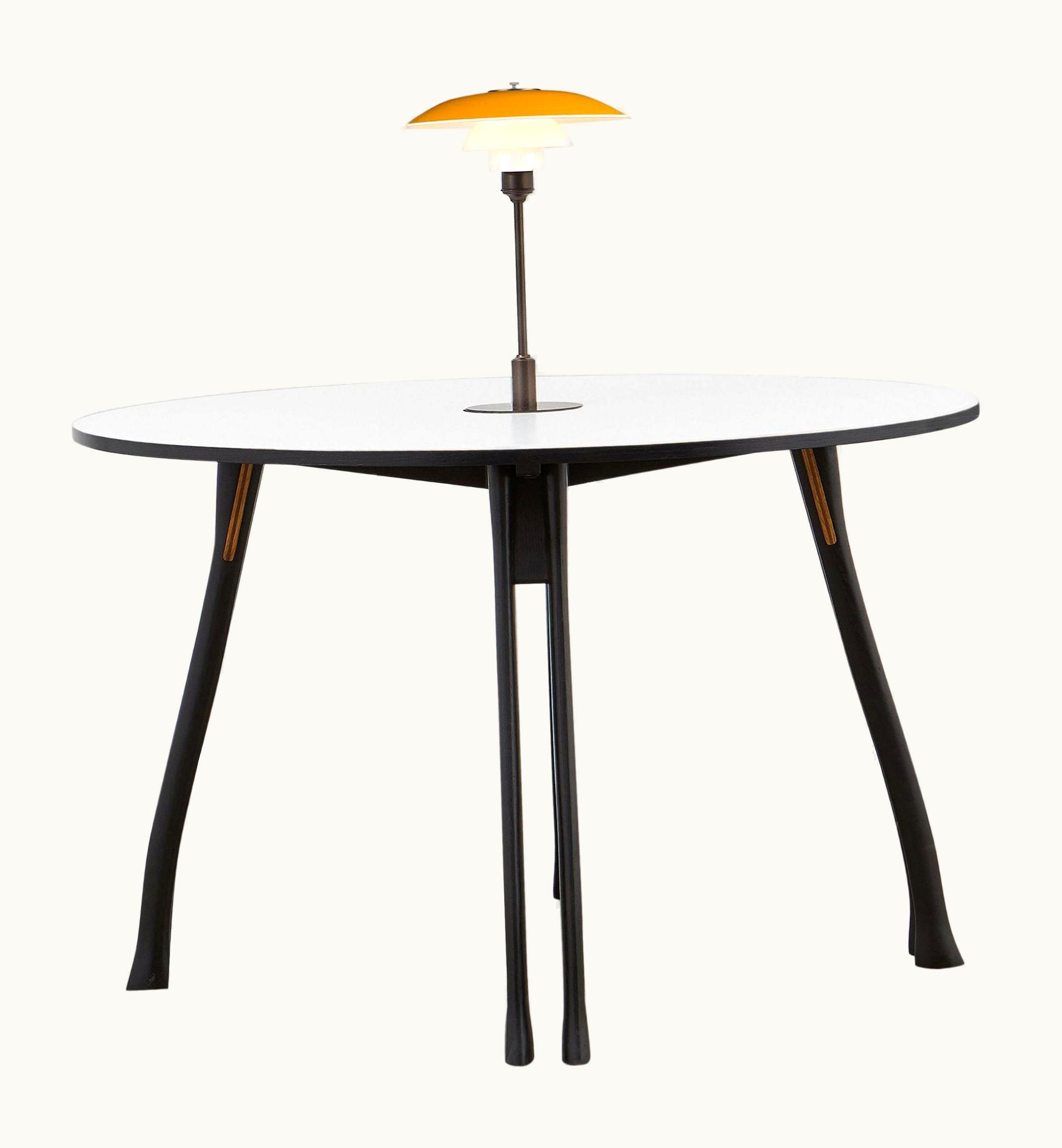 Poul Henningsen Poul Henningsen PH Axe Table, Black Oak Legs, Laminated Plate, Yellow PH 3 ¬¨Œ© - 2 ¬¨Œ© Lamp