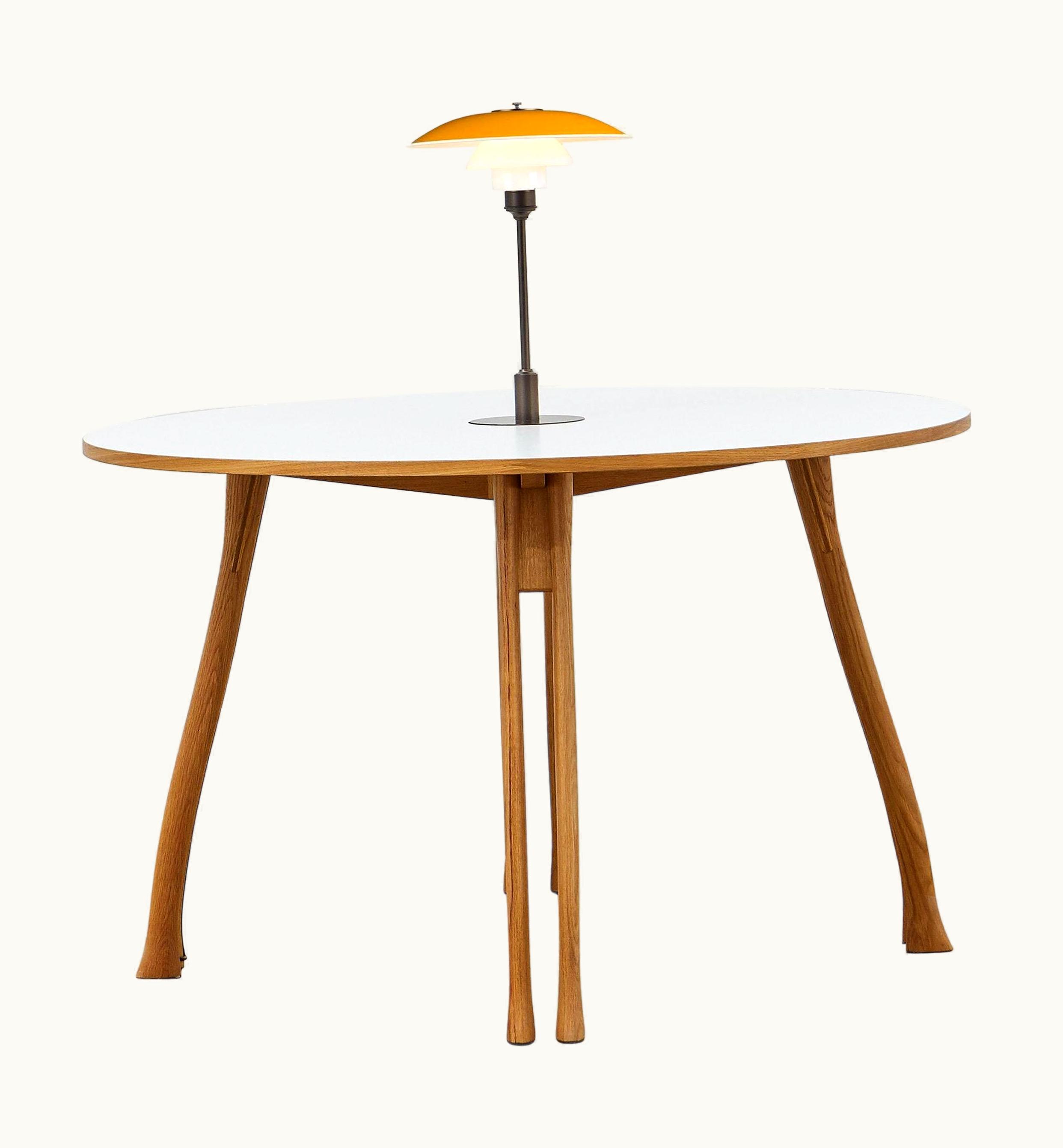 Poul Henningsen Poul Henningsen PH Axe Table, Natural Oak Legs, Laminated Plate, Yellow PH 3 ¬¨Œ© - 2 ¬¨Œ© Lamp