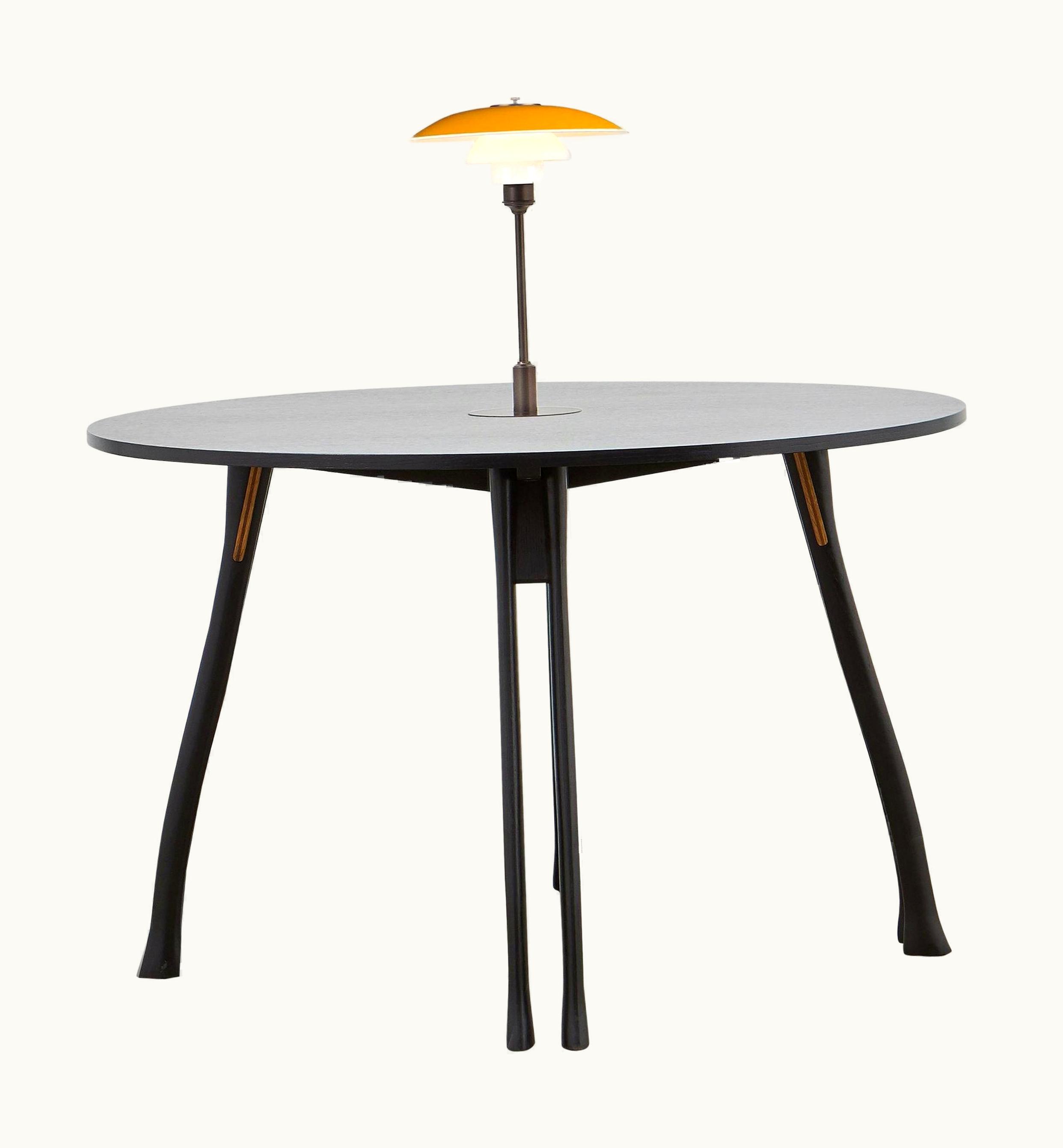 Poul Henningsen Poul Henningsen PH Axe Table, Black Oak Legs, Veneer Table Plate, Yellow PH 3 ¬¨Œ© - 2 ¬¨Œ© Lamp