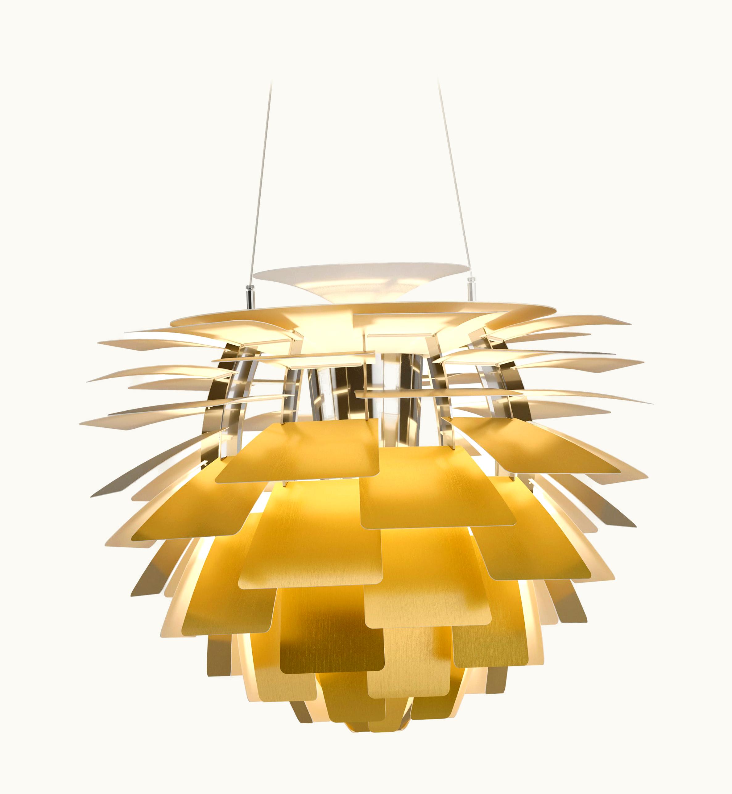Poul Henningsen Poul Henningsen Louis Poulsen Small PH Artichoke Pendant Light In Brass By Poul Henningsen