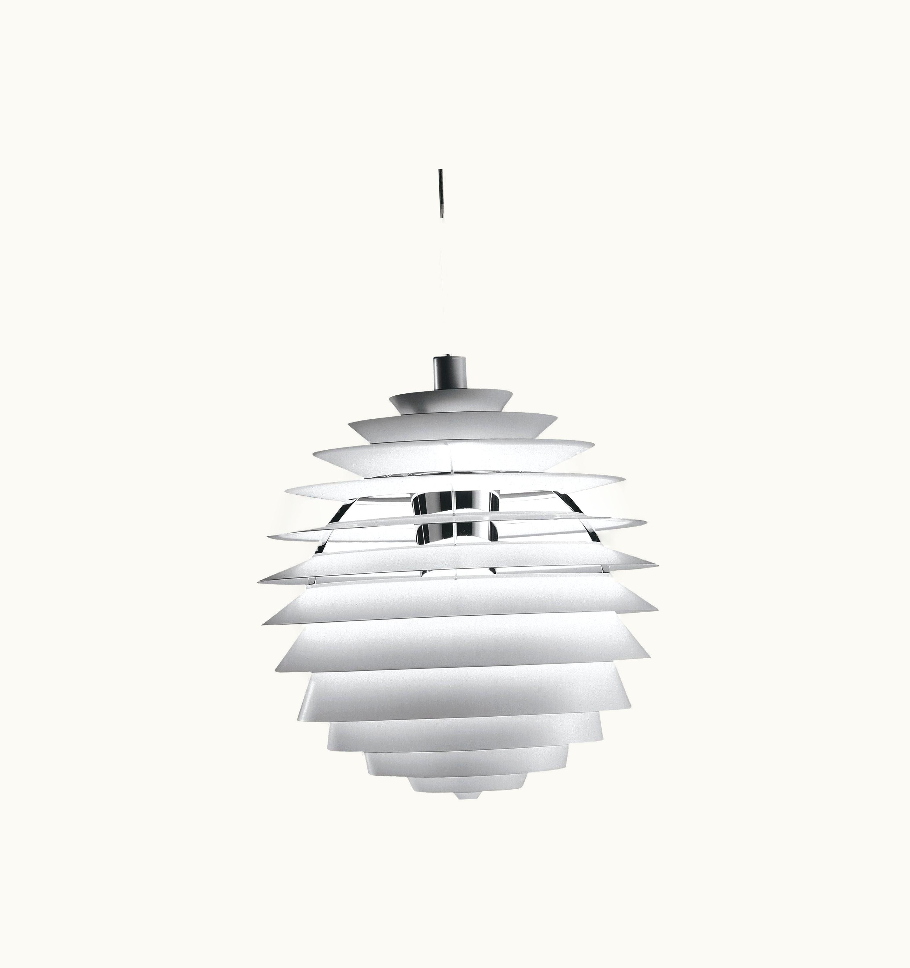 Poul Henningsen Poul Henningsen Louis Poulsen PH Louvre Pendant In White By Poul Henningsen