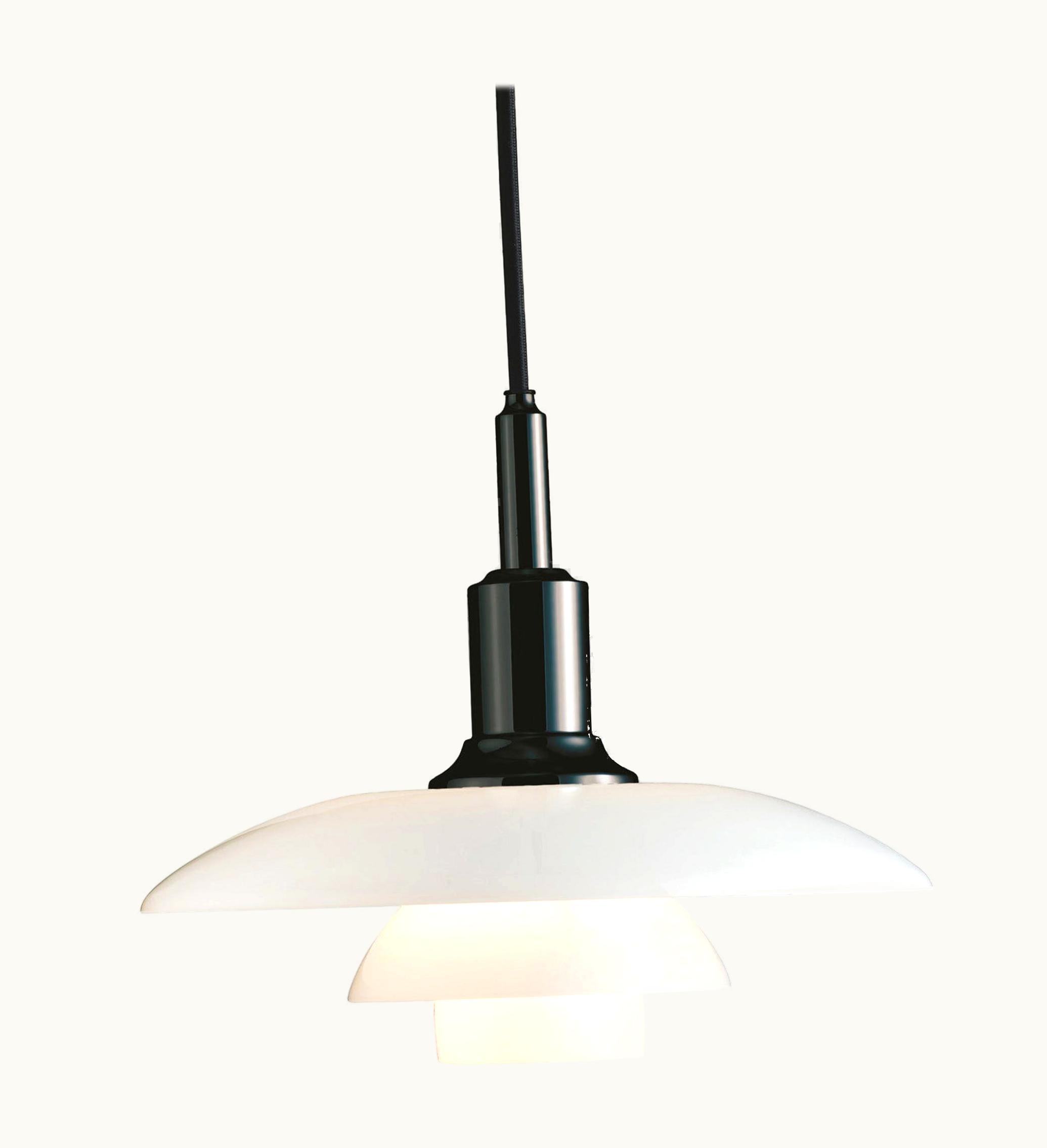 Poul Henningsen Poul Henningsen PH 3/2 Glass Pendant For Louis Poulsen In Black Metallized