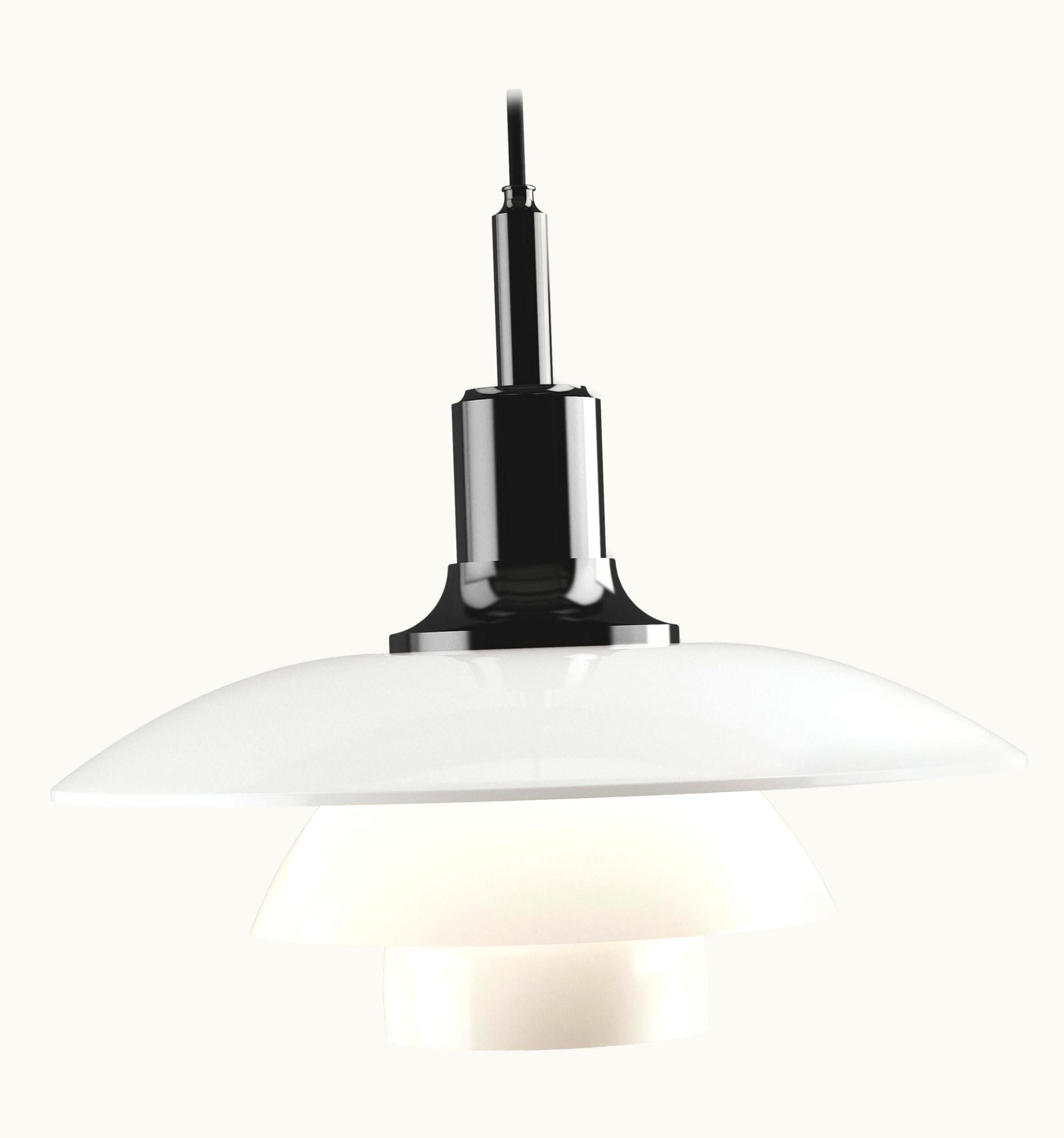 Poul Henningsen Poul Henningsen Louis Poulsen PH 3¬¨Œ©-3 Glass Pendant Light In Black By Poul Henningsen