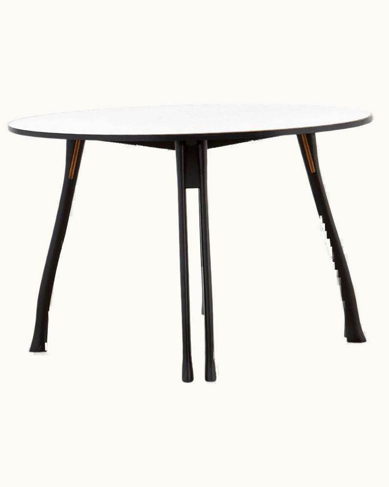 Poul Henningsen Poul Henningsen PH Axe Table, Black Oak Legs, Laminated Plate, Without Lamp