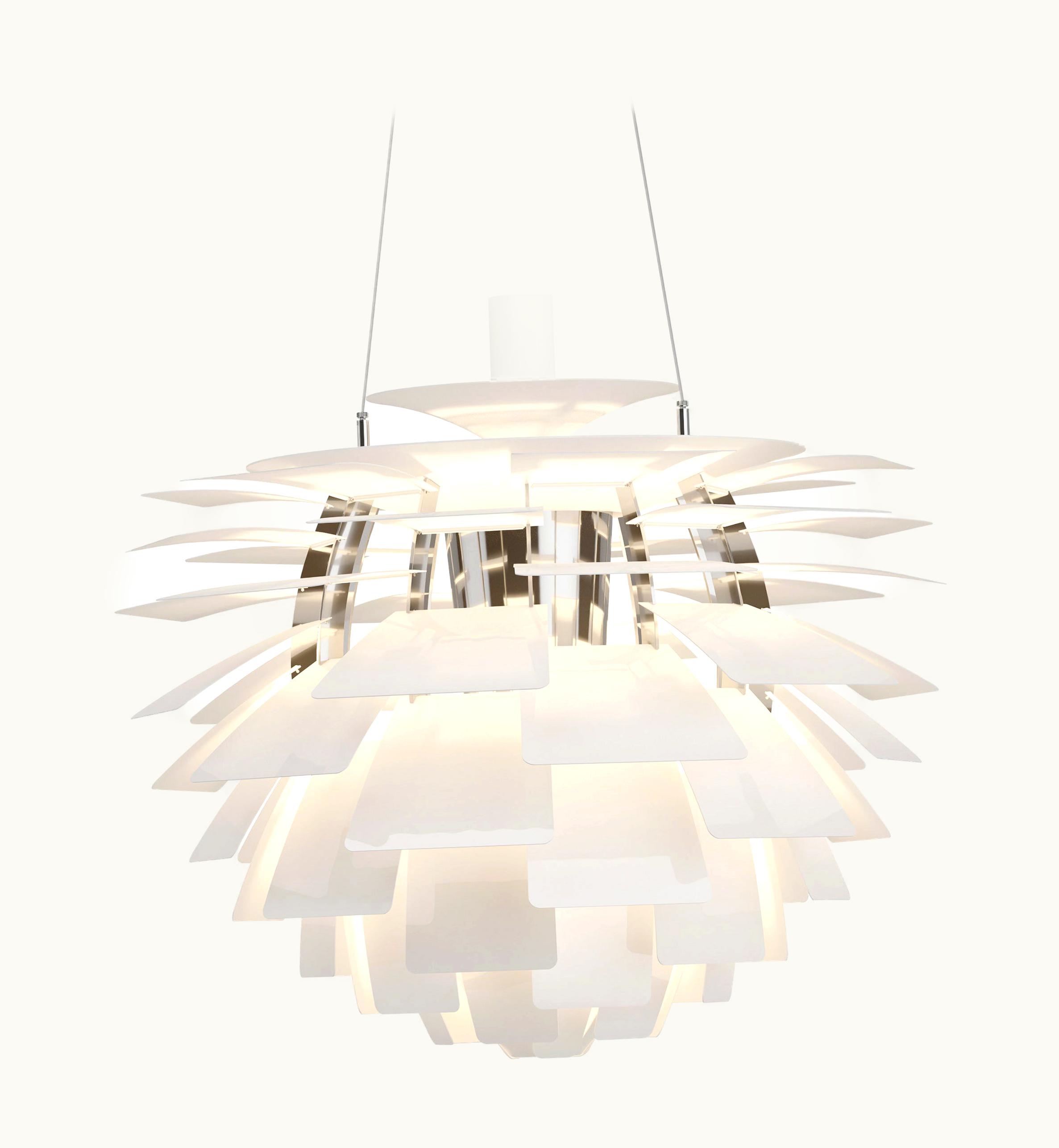 Poul Henningsen Poul Henningsen Louis Poulsen Small PH Artichoke Pendant Light In White By Poul Henningsen