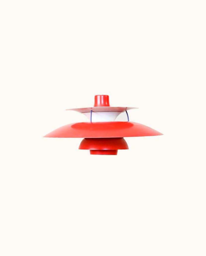 Poul Henningsen Poul Henningsen Louis Poulsen PH 5 Pendant Light In Red By Poul Henningsen