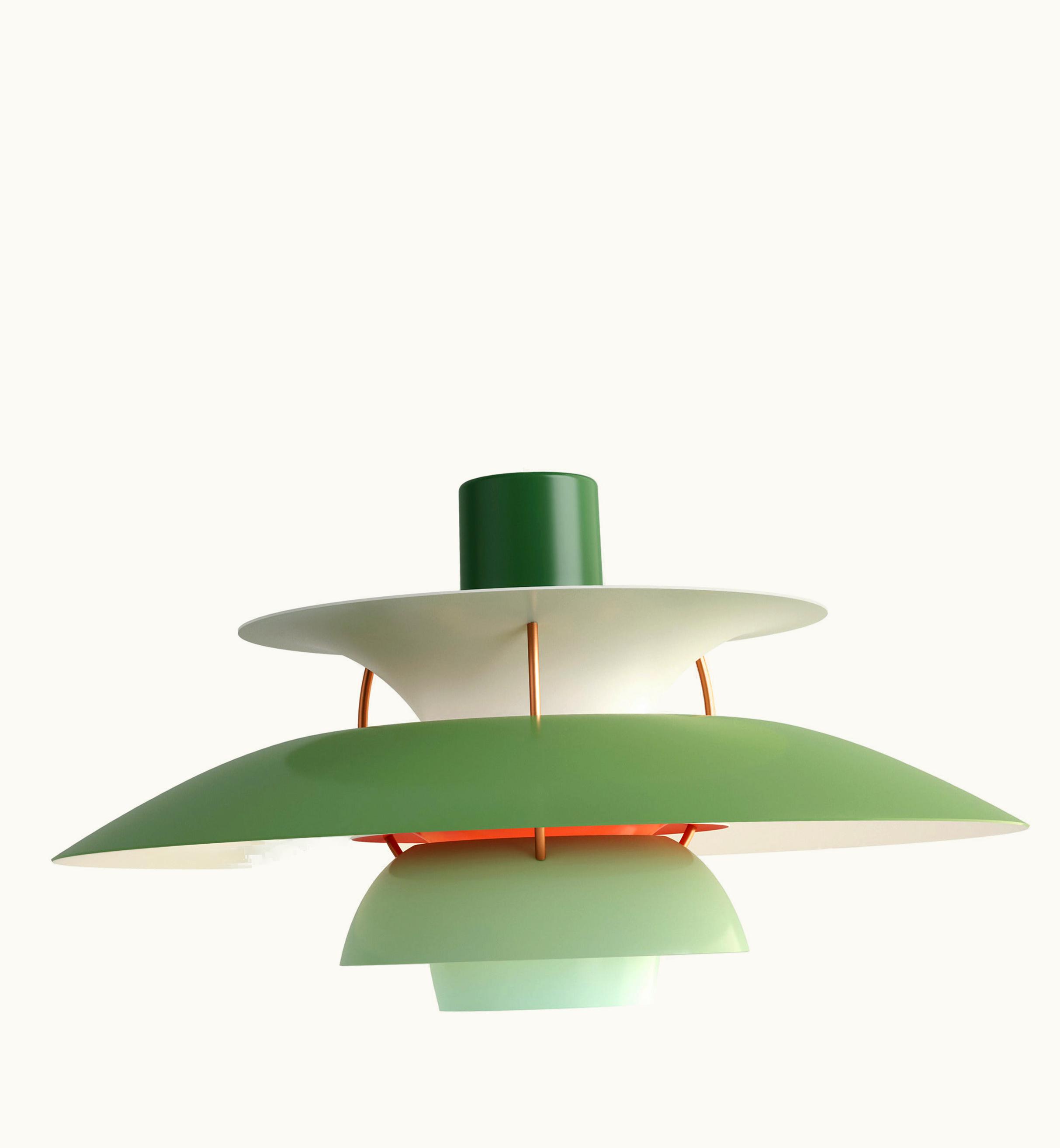 Poul Henningsen Poul Henningsen Louis Poulsen PH 5 Pendant Light In Green By Poul Henningsen
