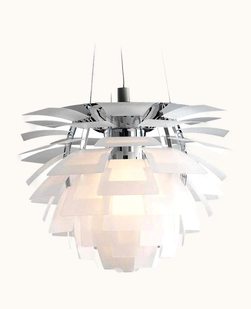 Louis Poulsen Louis Poulsen, Extra Large Glass Artichoke Chandelier By Poul Henningsen
