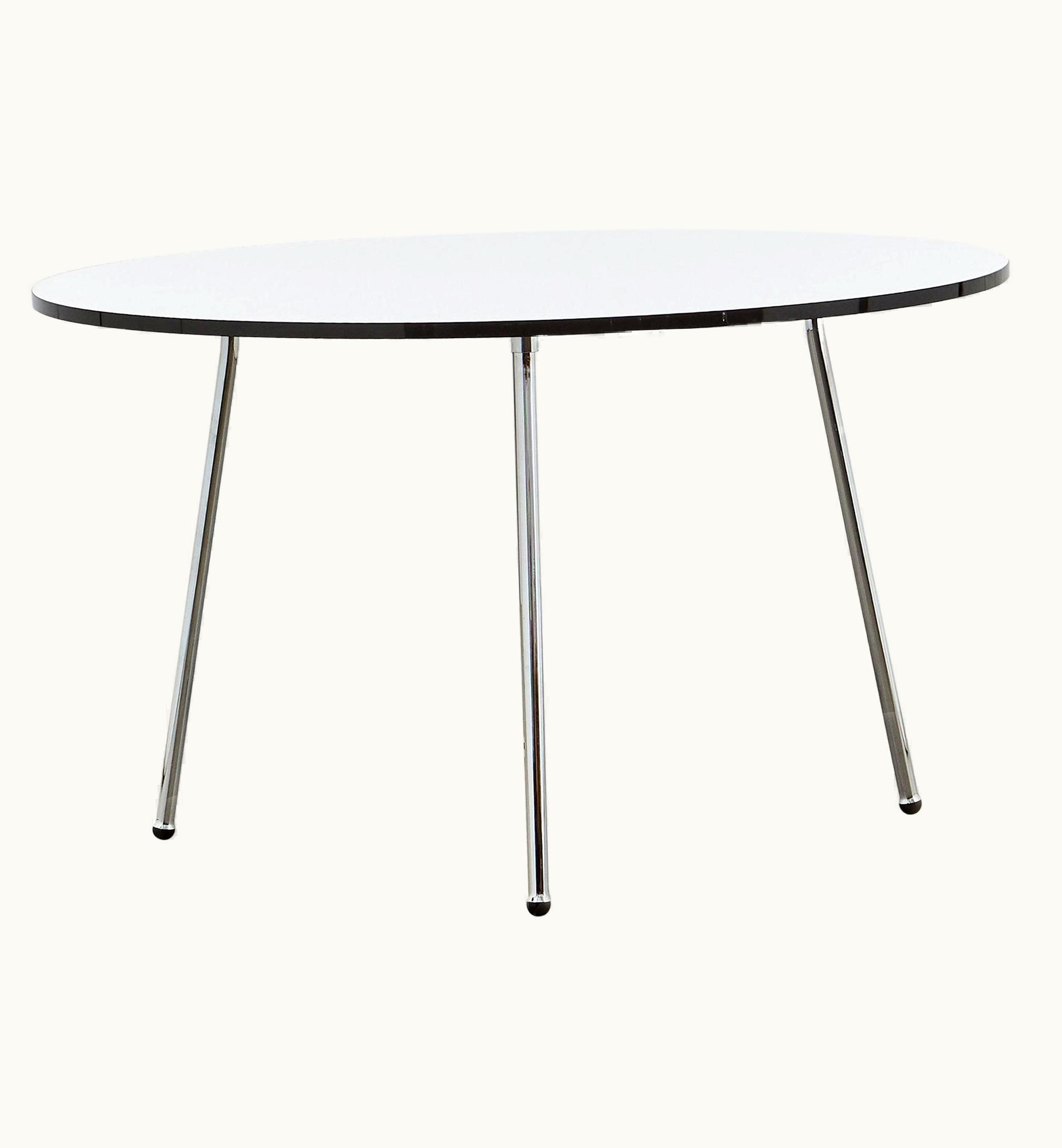 Poul Henningsen Poul Henningsen PH Dining Table, Chrome, Laminated Plate With Black Abs Edge UZ0202831